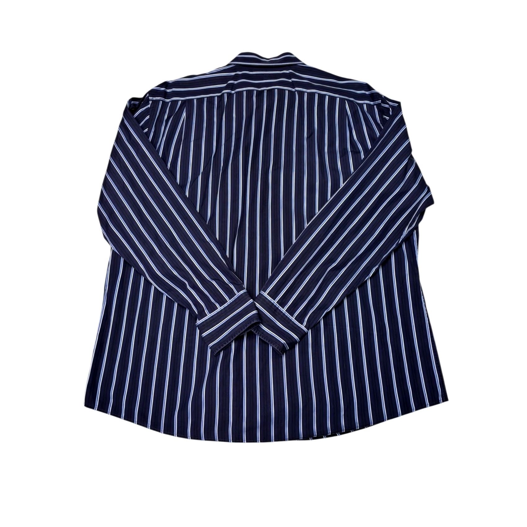 Faconnable VINTAGE Faconnable Shirt Mens XL Blue White Stripe Button-Down Casual Workwear Business Long Sleeve Cotton Button-Up Boys? Size US XL / EU 56 / 4 - 5 Thumbnail