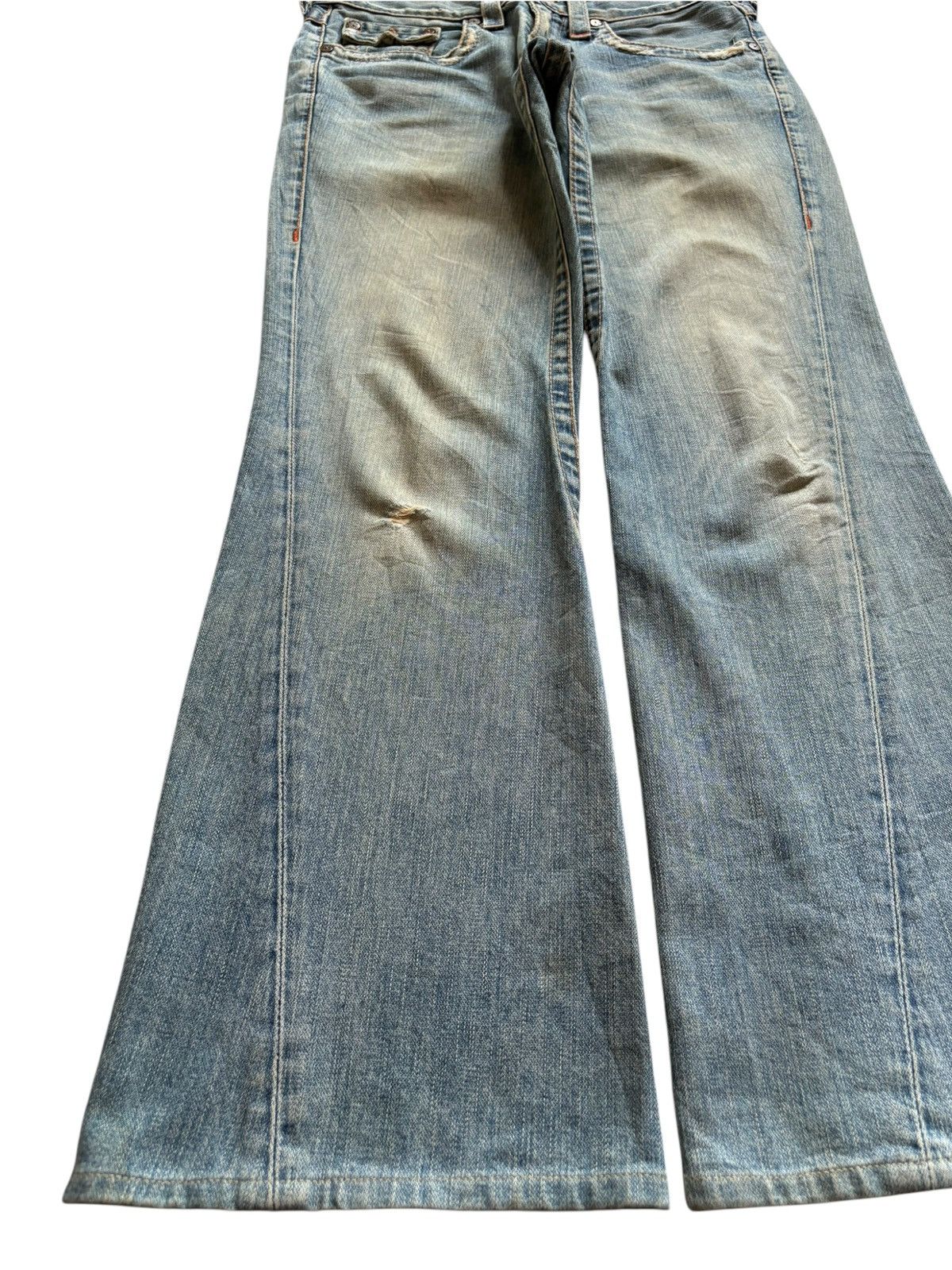 True Religion Vintage / Y2K True Religion Joey Mud Wash Flare Jeans Size US 31 - 6 Thumbnail