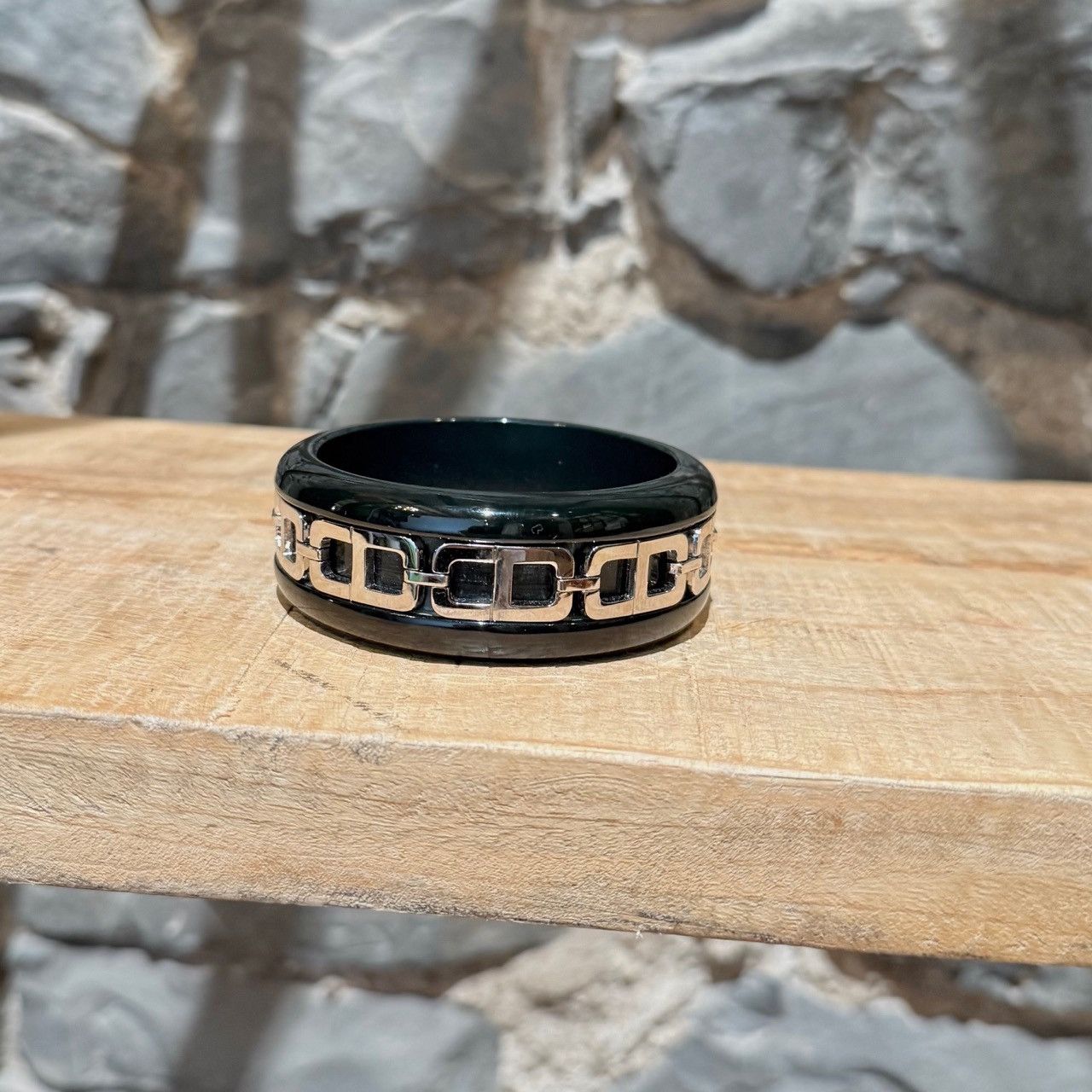 Dior Christian Dior Vintage Dark Green Bakelite CD Metal Bracelet Size ONE SIZE - 3 Thumbnail