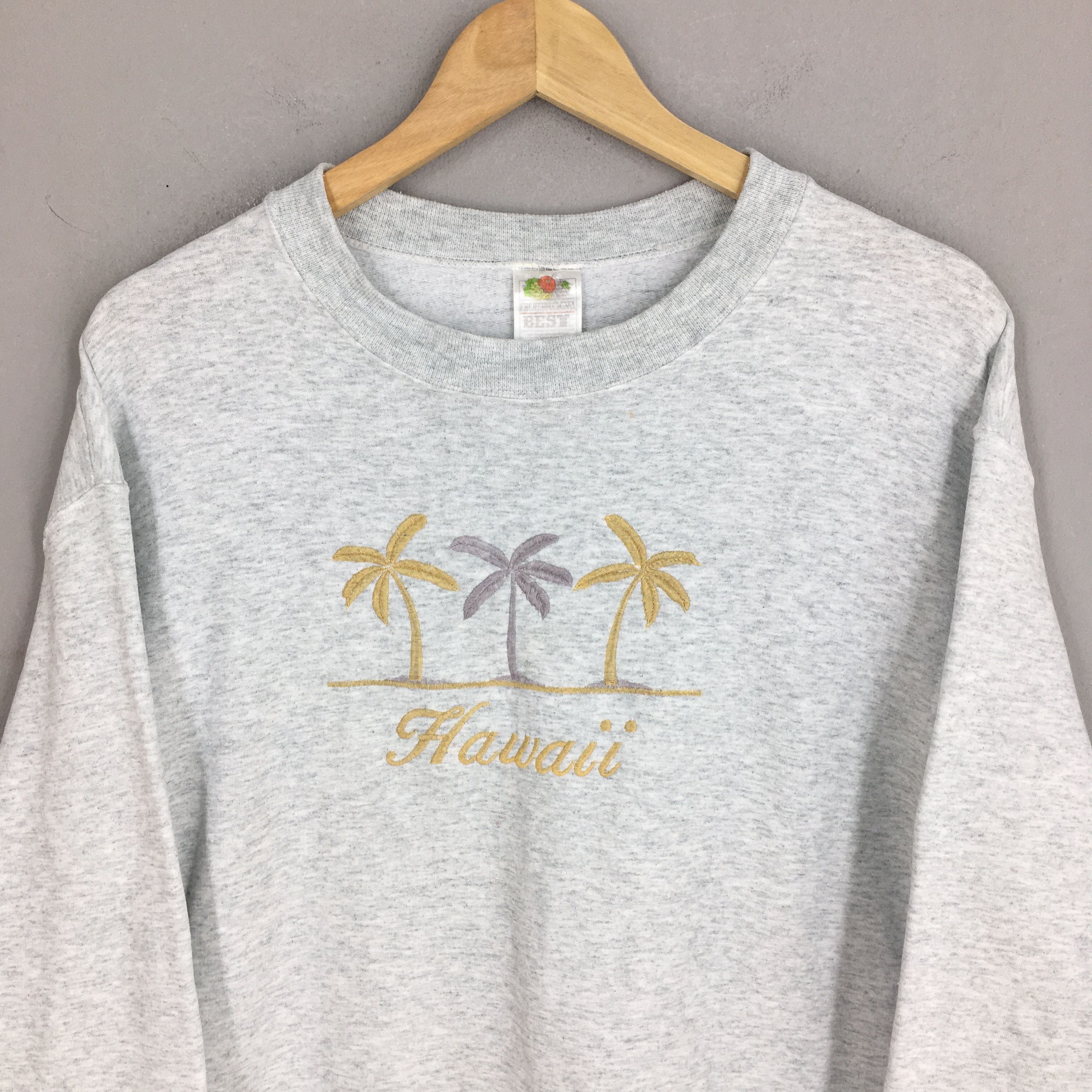 Fruit Of The Loom Vintage Palm Tree Beach Lahaina Maui Sweatshirt Medium Size US M / EU 48-50 / 2 - 2 Thumbnail