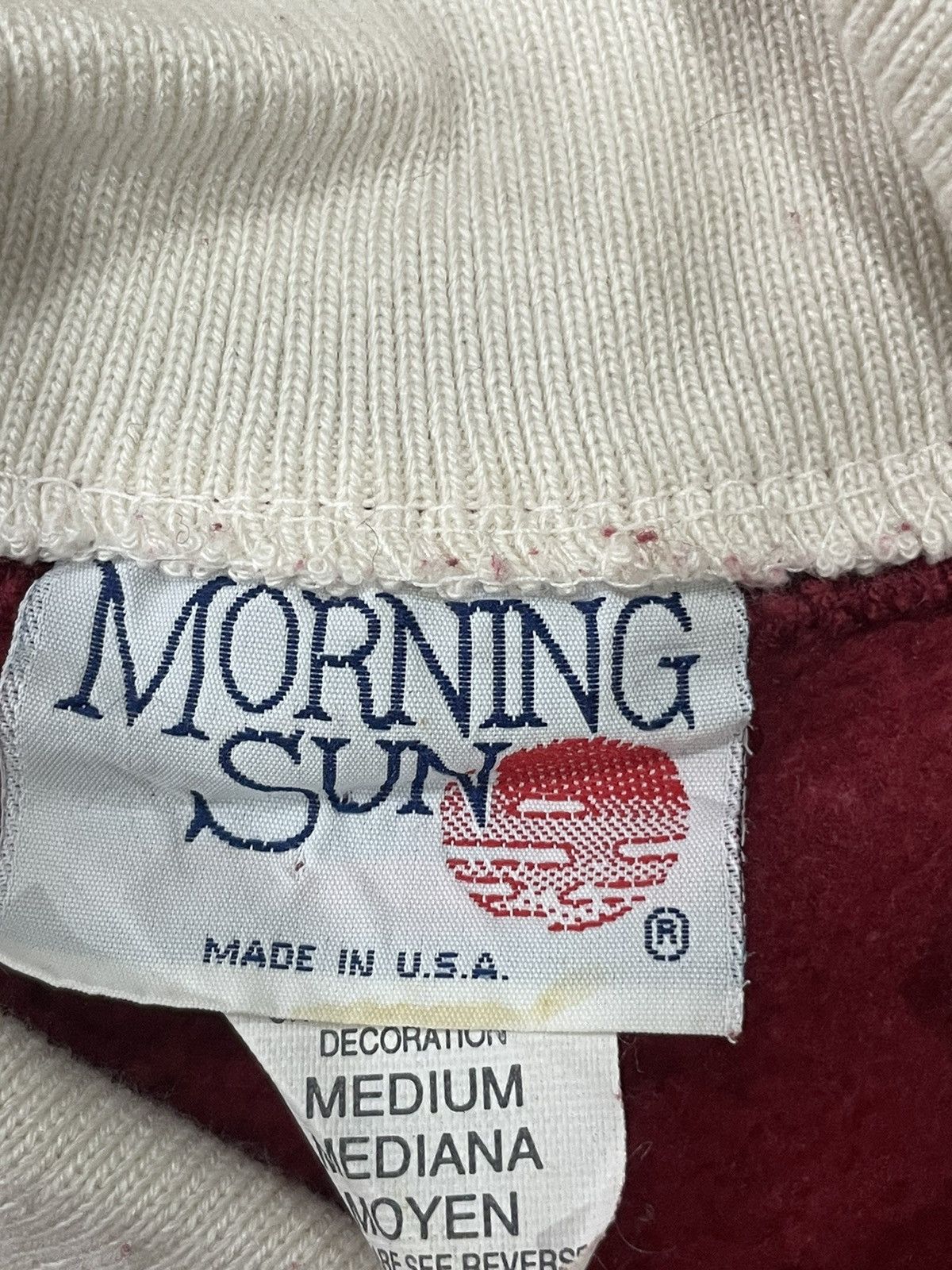 Vintage 90s Morning Sun Collar Neck Sweatshirts Size US M / EU 48-50 / 2 - 4 Thumbnail