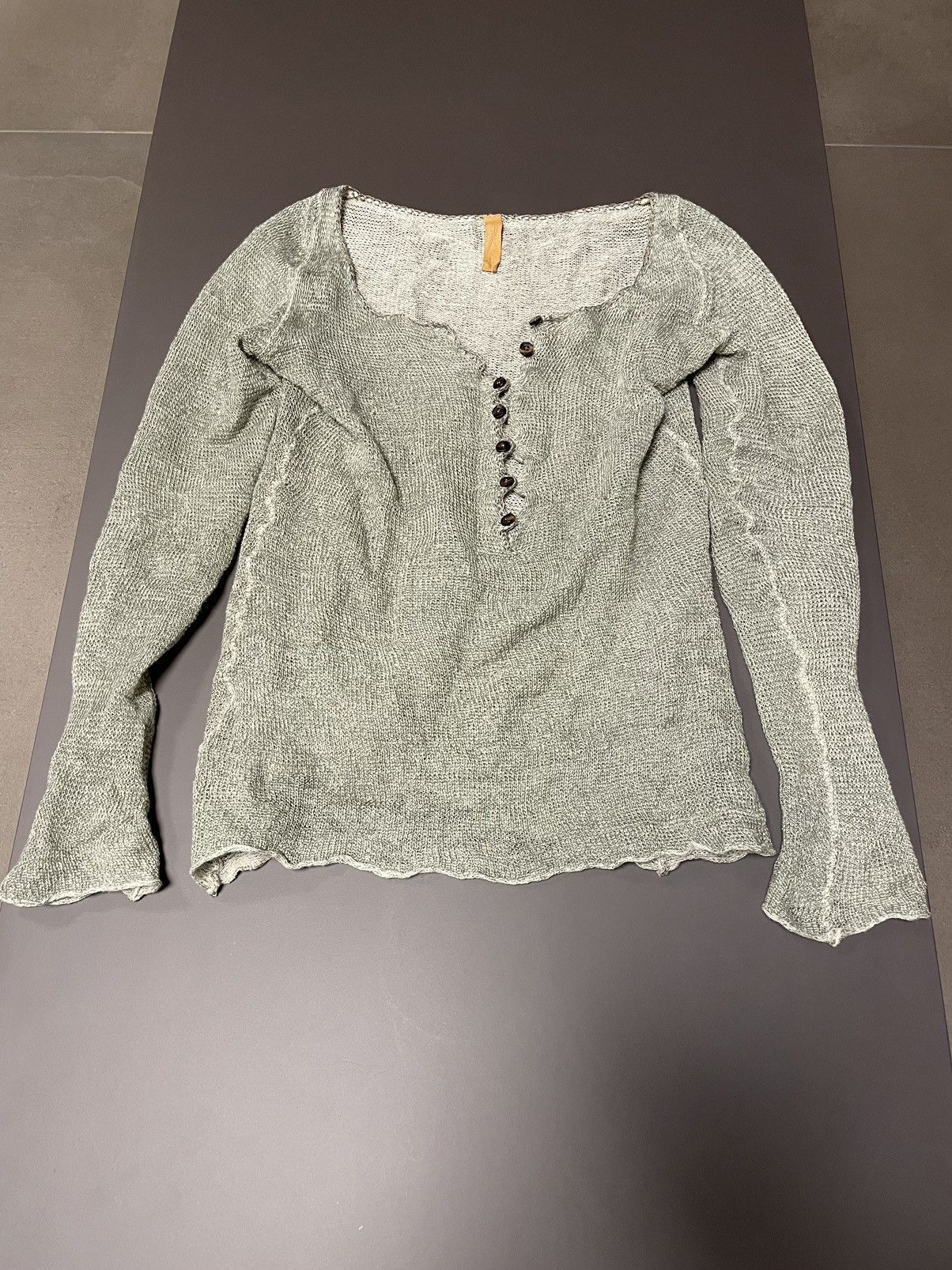 10sei0otto 10seiOotto Mesh-Knit Wool L/S Sample Shirt Size S / US 4 / IT 40 - 5 Thumbnail