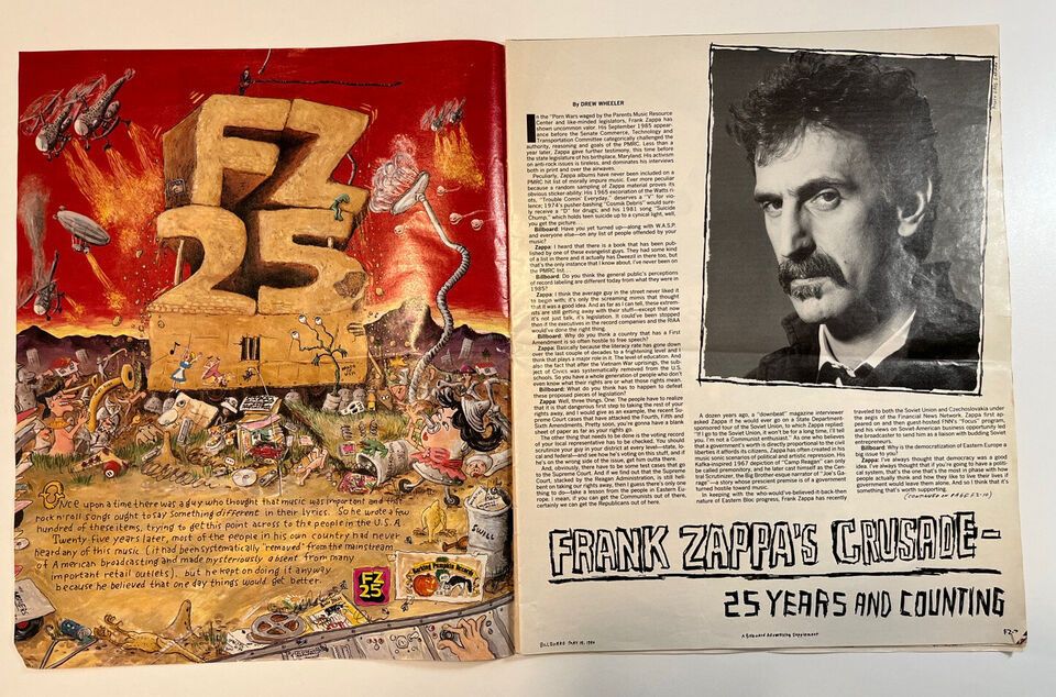 Band Tees × Vintage frank zappa 90s vintage t shirt Twenty-five years later Size US M / EU 48-50 / 2 - 12 Thumbnail