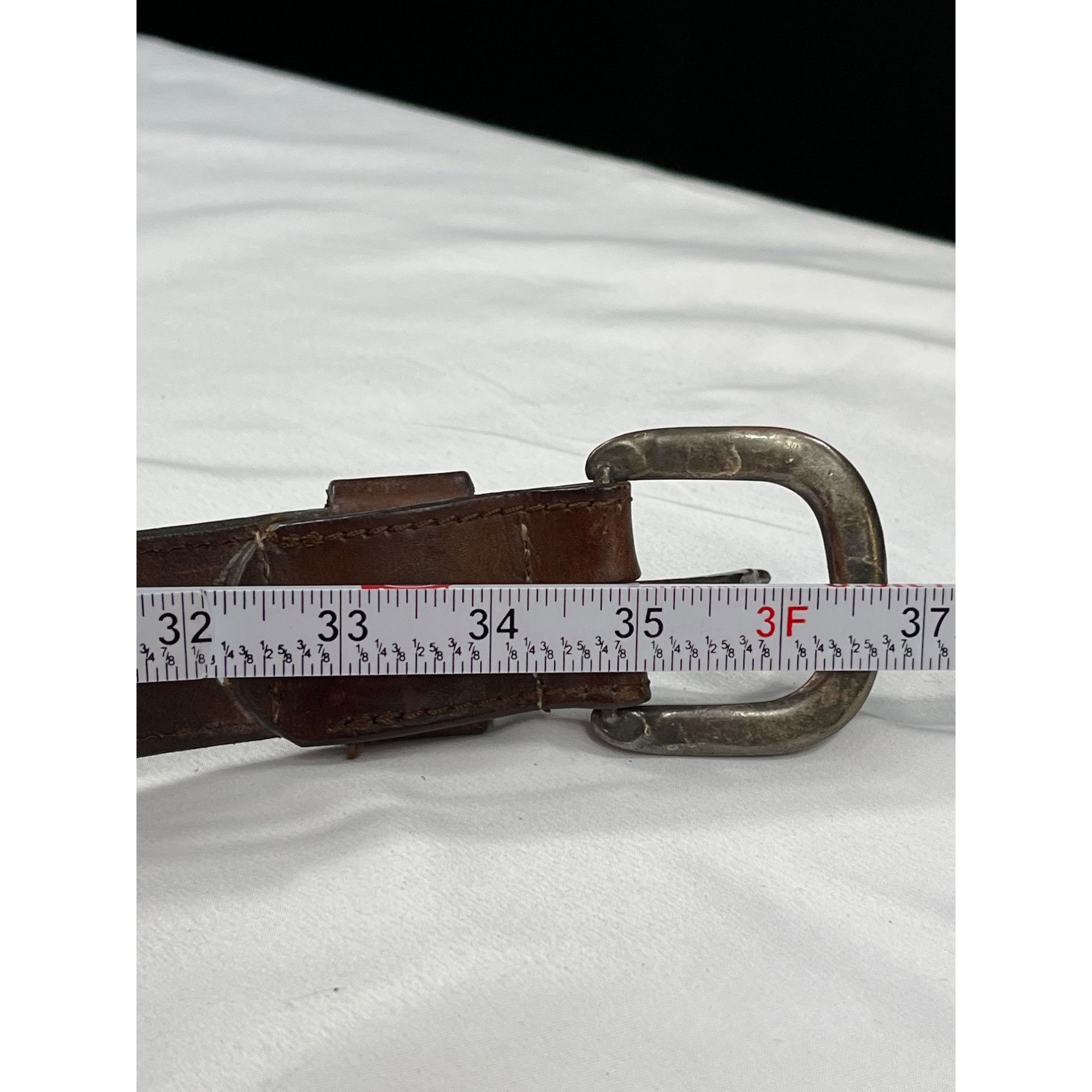 Guess Guess SKU 7926 Authentic Brown Leather Belt Metal Buckle Size ONE SIZE - 9 Thumbnail