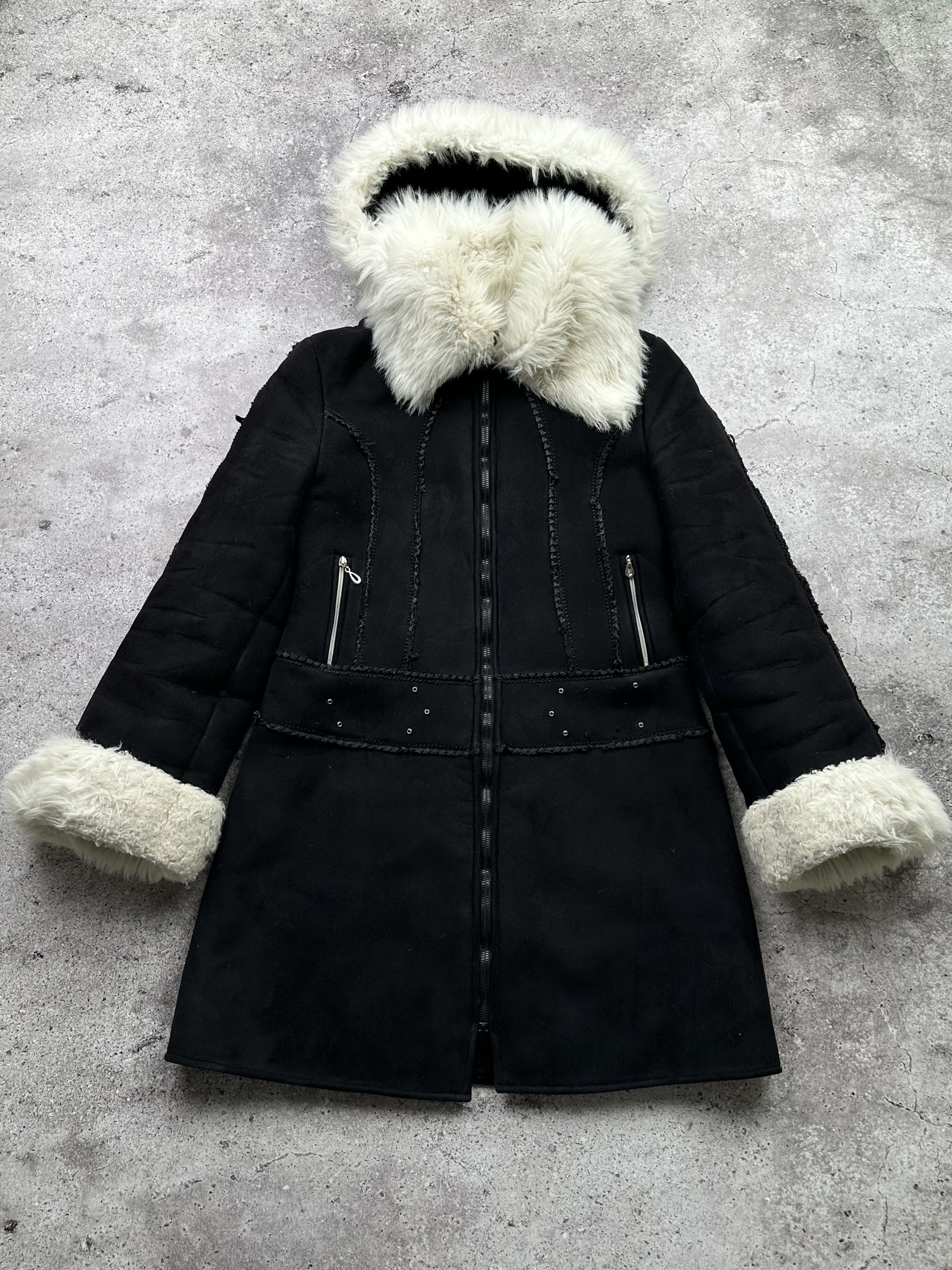 Vintage Vintage Faux Sheepskin Coat C339(V32) Size M / US 6-8 / IT 42-44 - 1 Thumbnail