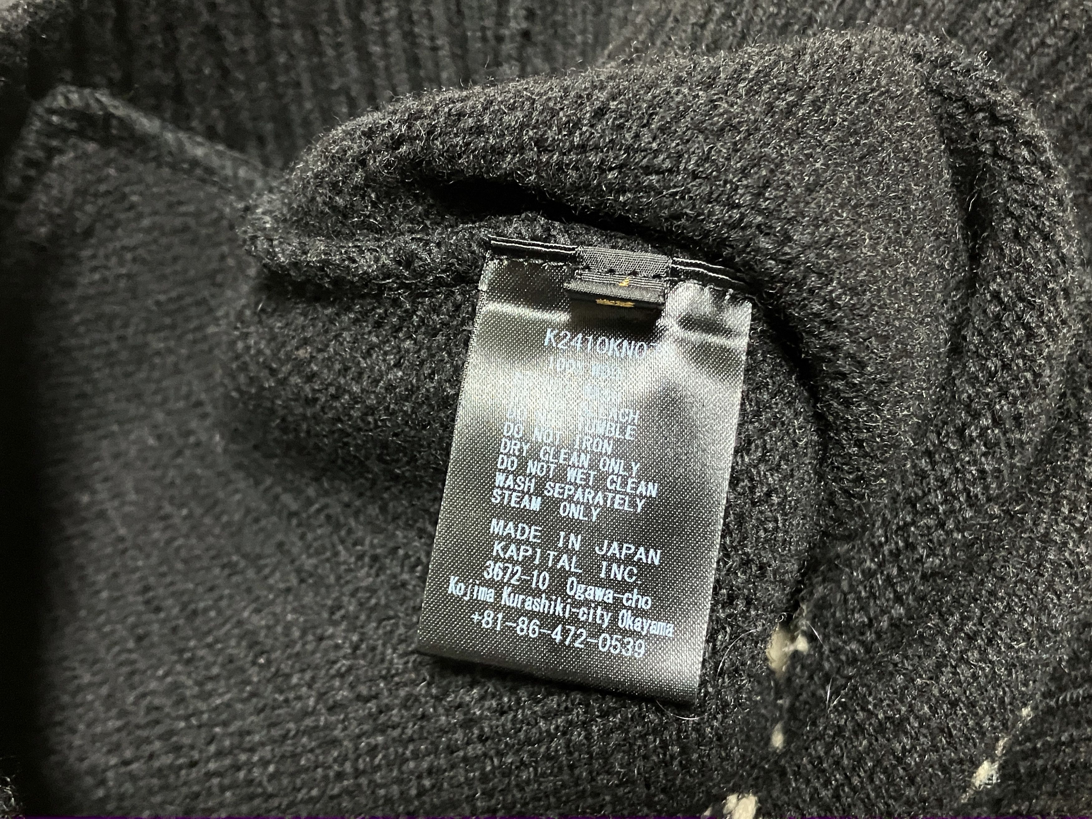 Kapital KAPITAL 5G wool bone sweater hood hoody Skeleton black new S Size US S / EU 44-46 / 1 - 9 Thumbnail