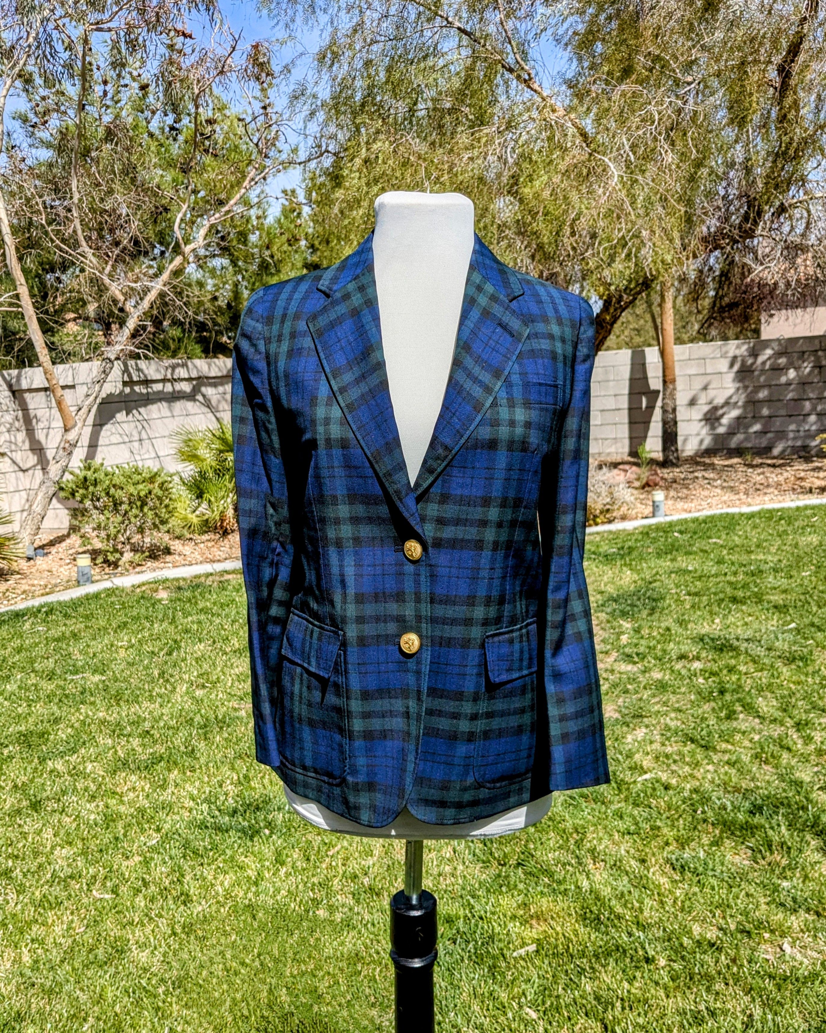 Vintage Vintage Gin Mills Tartan Plaid Petite Blazer Jacket Size S / US 4 / IT 40 - 1 Thumbnail