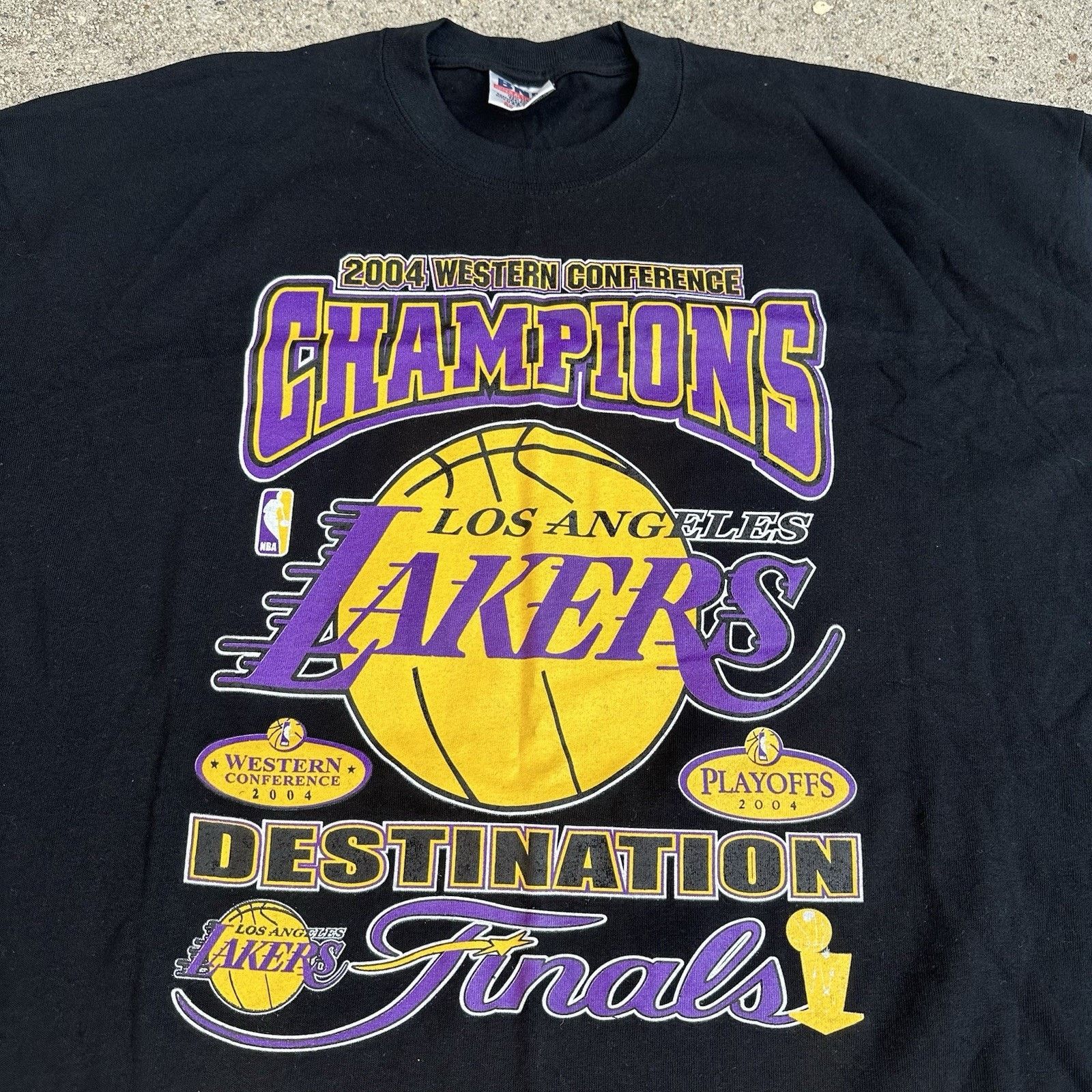 NBA × Vintage Vintage 2004 Los Angeles Lakers Derek Fisher Swish 0.4 Tee Size US XXL / EU 58 / 5 - 2 Thumbnail