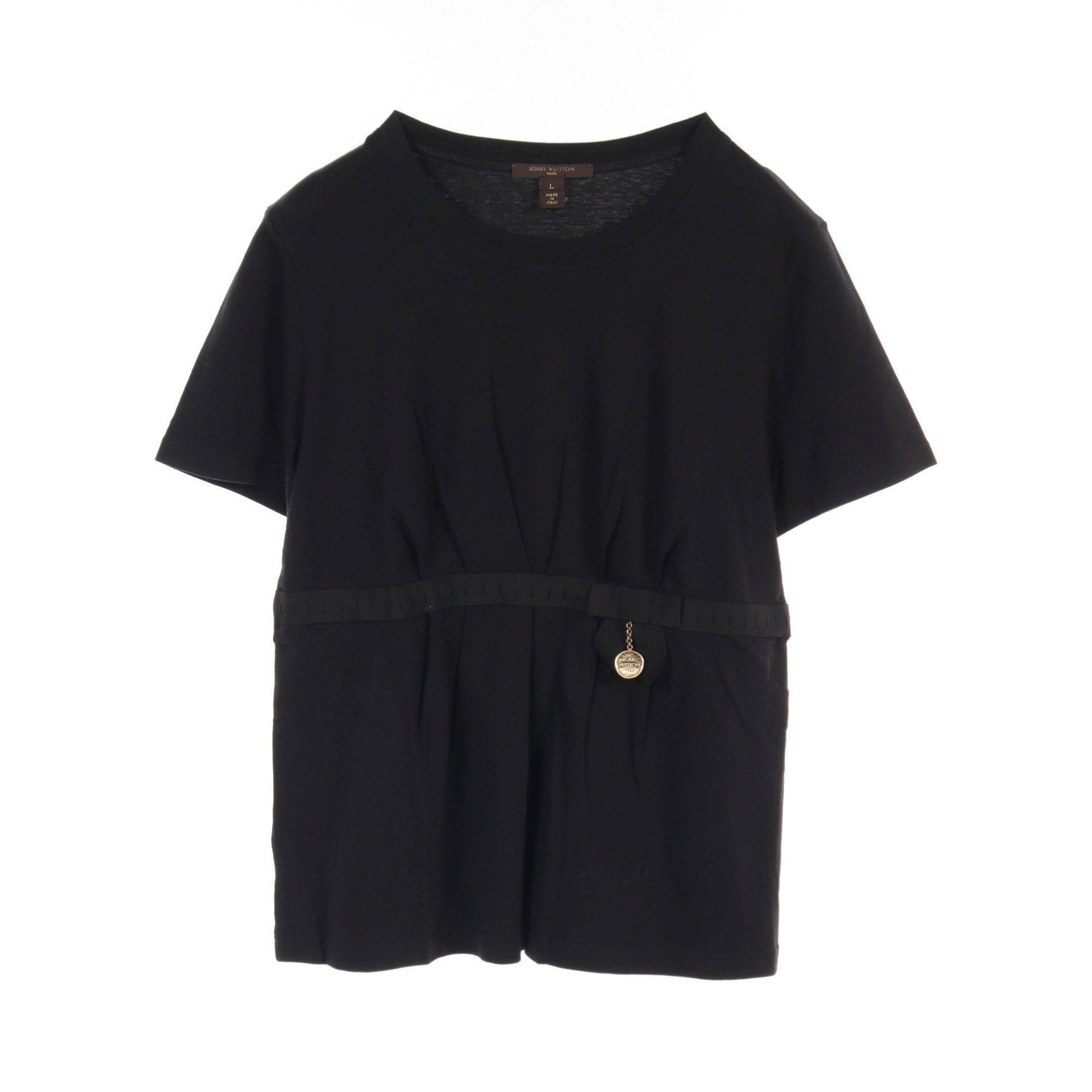Louis Vuitton Louis Vuitton T-Shirt Ribbon Cotton Black Size ONE SIZE - 1 Thumbnail