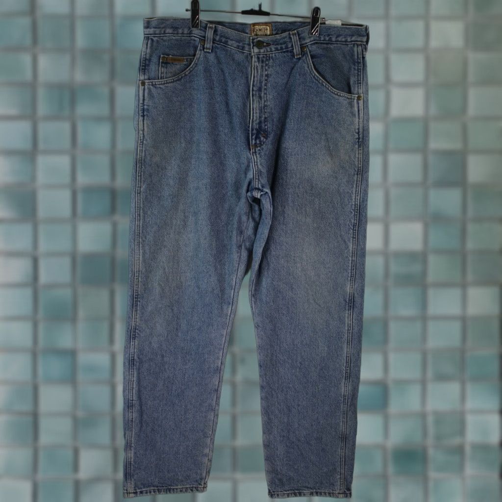 Vintage CE Schmidt Workwear Jeans Mens Regular High Rise Blue Denim Size 36x34 Size US 36 / EU 52 - 1 Thumbnail