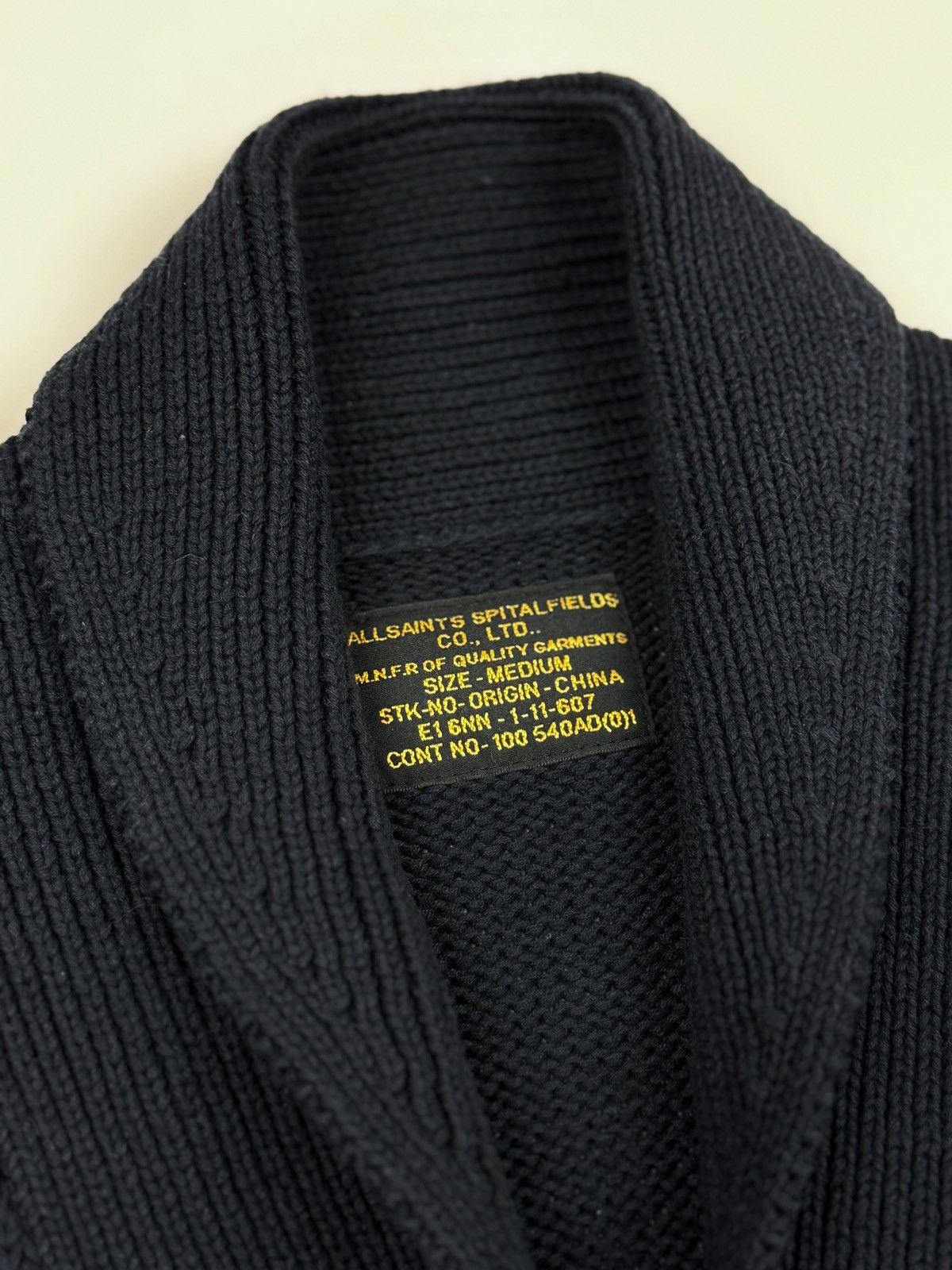 Allsaints AllSaints Ernst Linen/Cotton Navy Cardigan Size US M / EU 48-50 / 2 - 8 Thumbnail