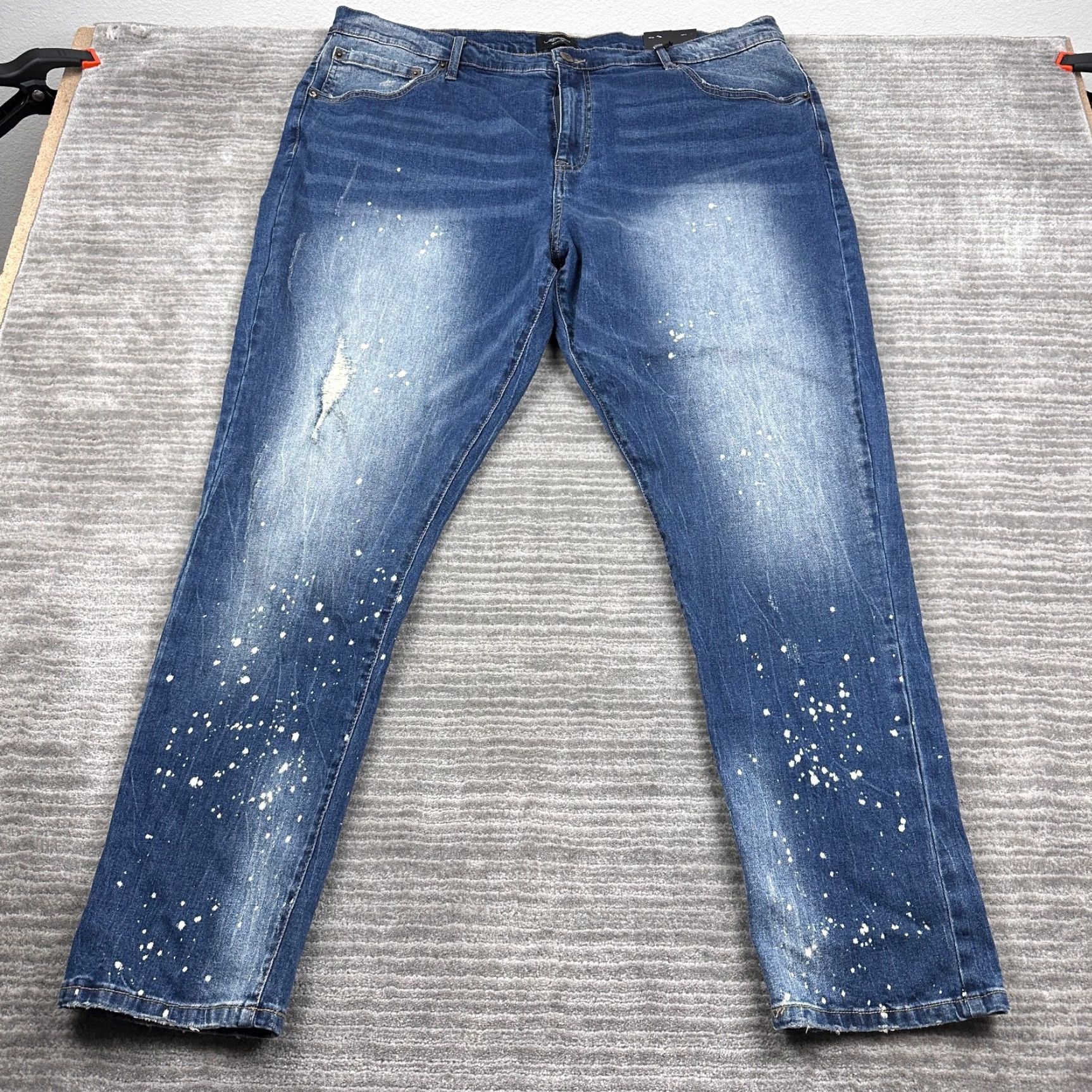 Ed Hardy Ed Hardy Jeans Mens 42x31 Denim Slim Taper Blue 5-Pocket Regular Cotton Blend Pants Size US 42 / EU 58 - 3 Thumbnail