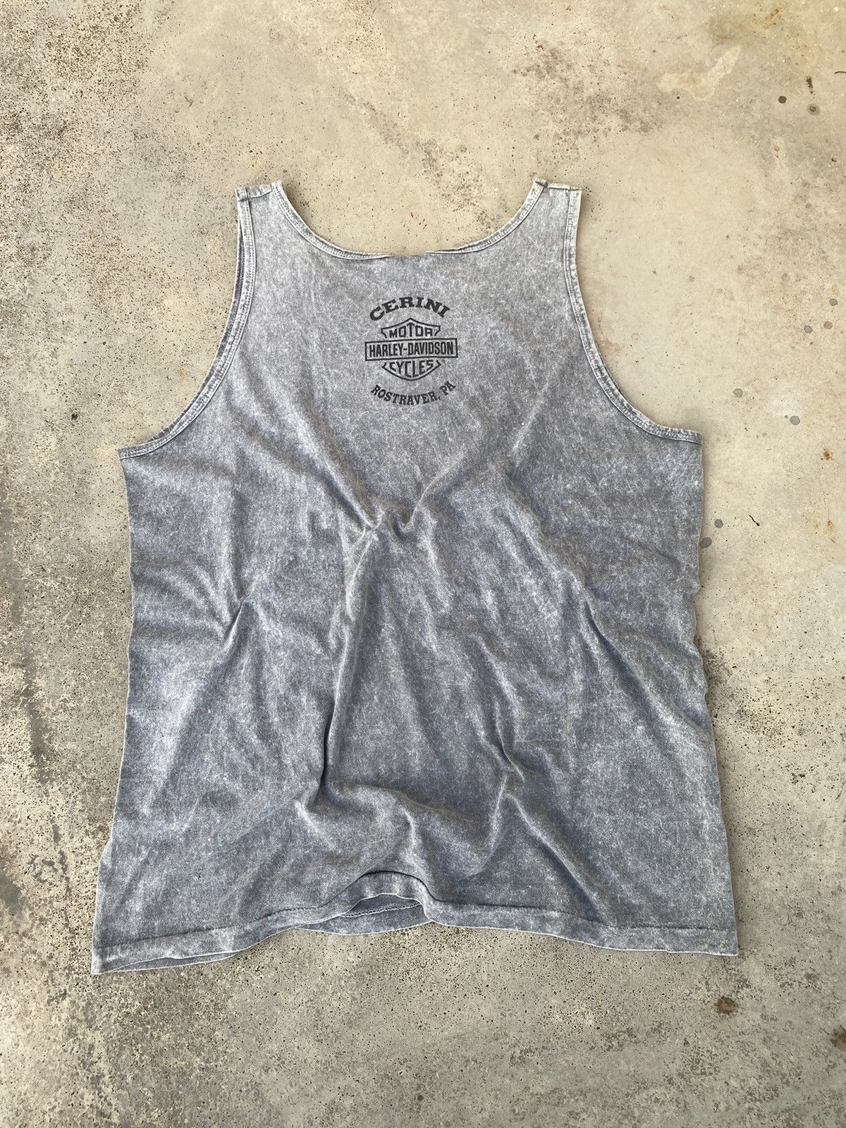 Harley Davidson Vintage 90s Harley Davidson Acid Wash Sleeveless Tees Size US XL / EU 56 / 4 - 3 Thumbnail