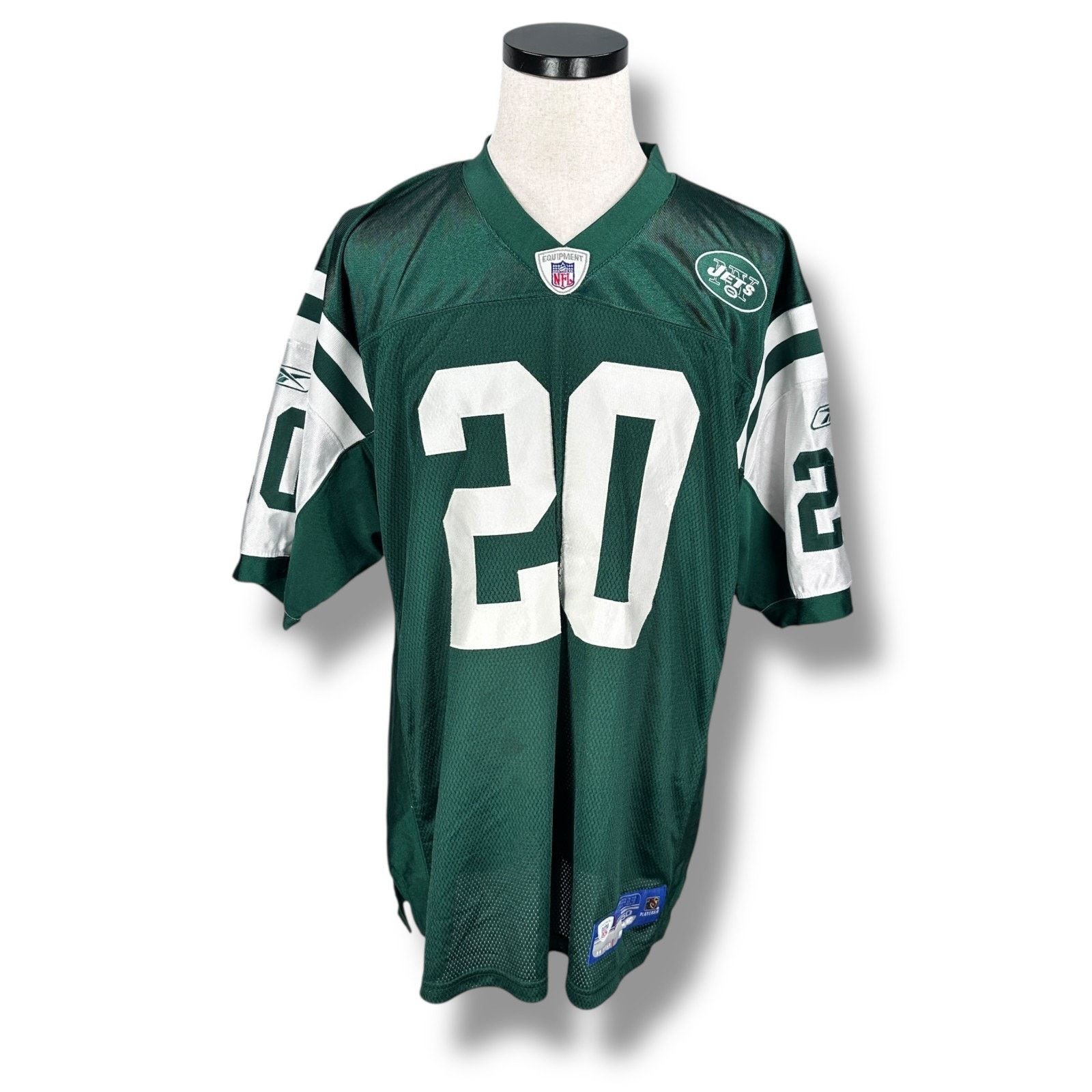 Reebok Reebok NY Jets Thomas Jones Jersey Mens 50 Green Stitched Size US XL / EU 56 / 4 - 1 Thumbnail