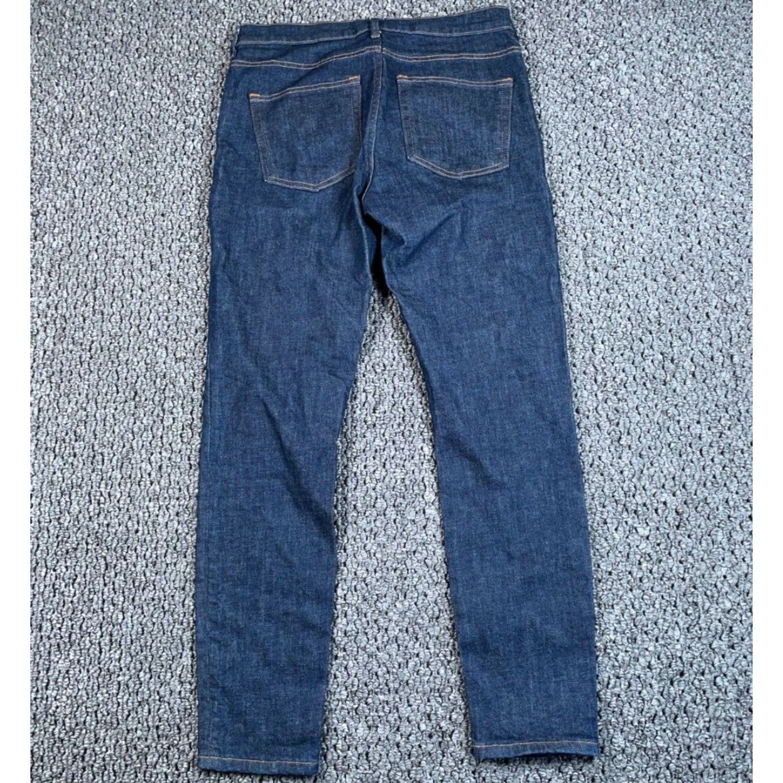 Everlane Everlane Jeans Women's 27 Regular (30/28) Dark Blue Stretch Ankle Mid-Rise Size 30" / US 8 / IT 44 - 2 Thumbnail