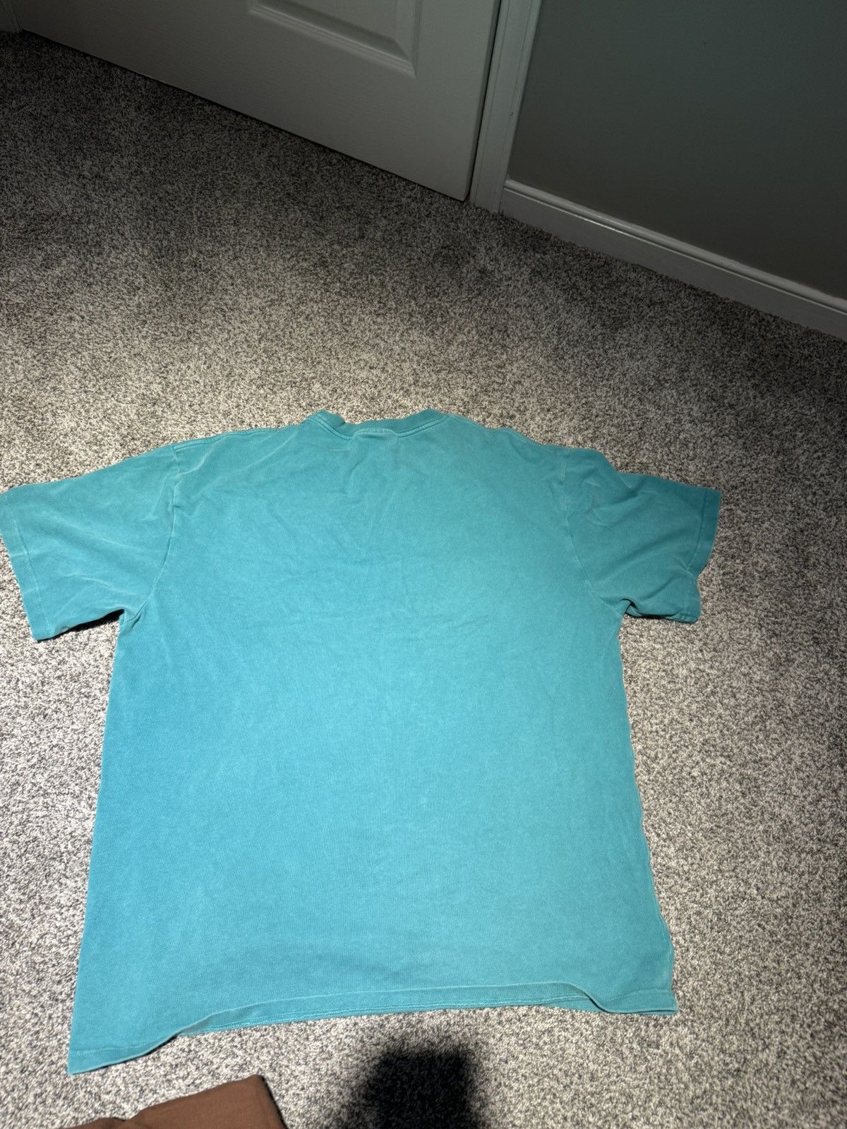 Pleasures Pleasures embroidered collar tee. Clean faded teal colorway Size US XL / EU 56 / 4 - 5 Thumbnail