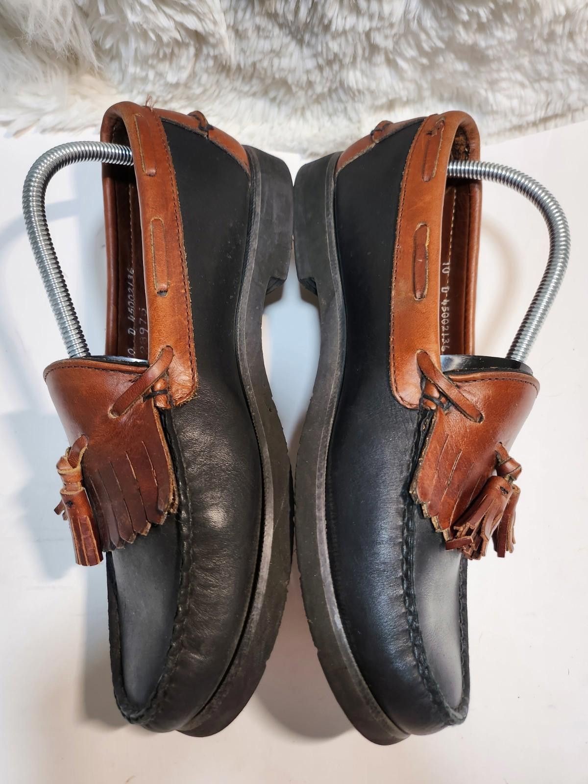 Sebago SEBAGO Handsewn Men’s Sz 10 Leather Shoes Tassel Brown Black Size US 10 / EU 43 - 6 Thumbnail