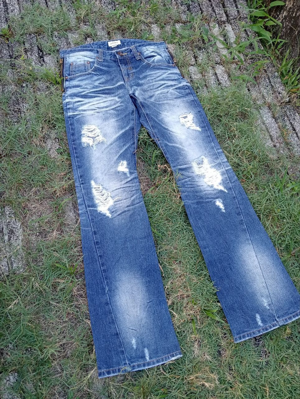 If Six Was Nine Vintage Daisy Distressed Jeans Size US 31 - 3 Thumbnail