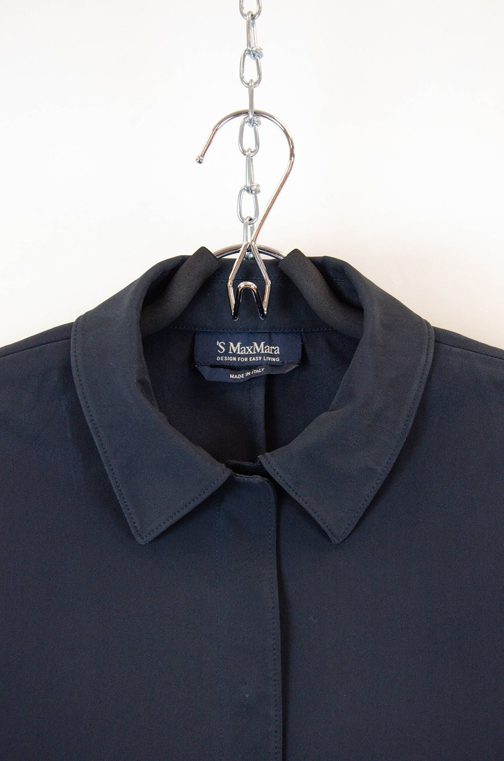 Max Mara S MaxMara Minimalist Navy Jacket – Made in Italy – M Size M / US 6-8 / IT 42-44 - 5 Thumbnail