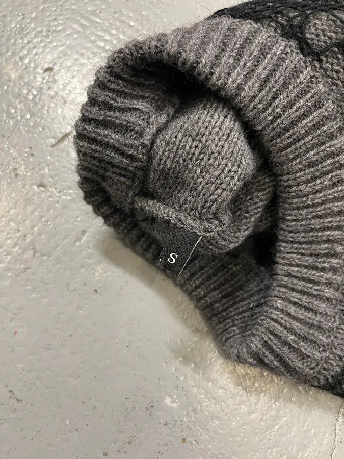 Diesel Diesel Grey & Black Distressed Spider Web Knit Sweater Size US S / EU 44-46 / 1 - 9 Thumbnail