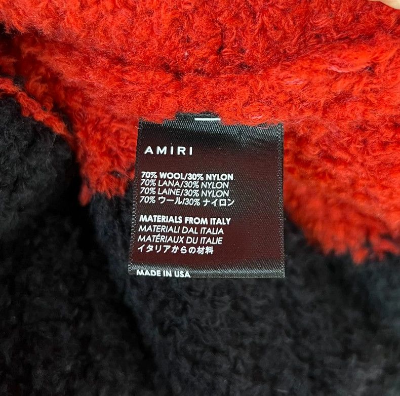 Amiri Amiri teddy bear black and red striped sweater Size US XS / EU 42 / 0 - 6 Thumbnail