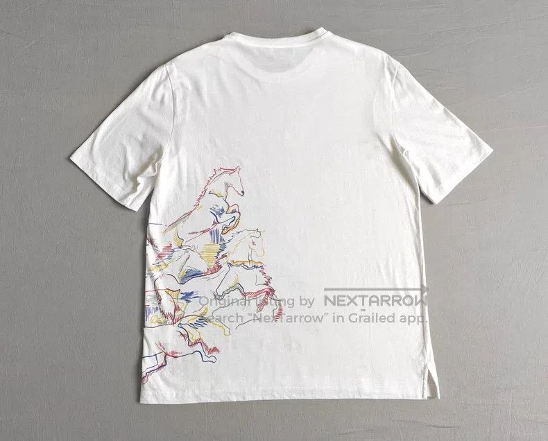 Hermes Hermes Men's short-sleeved t-shirt, thousand horses gallop Size US S / EU 44-46 / 1 - 7 Thumbnail