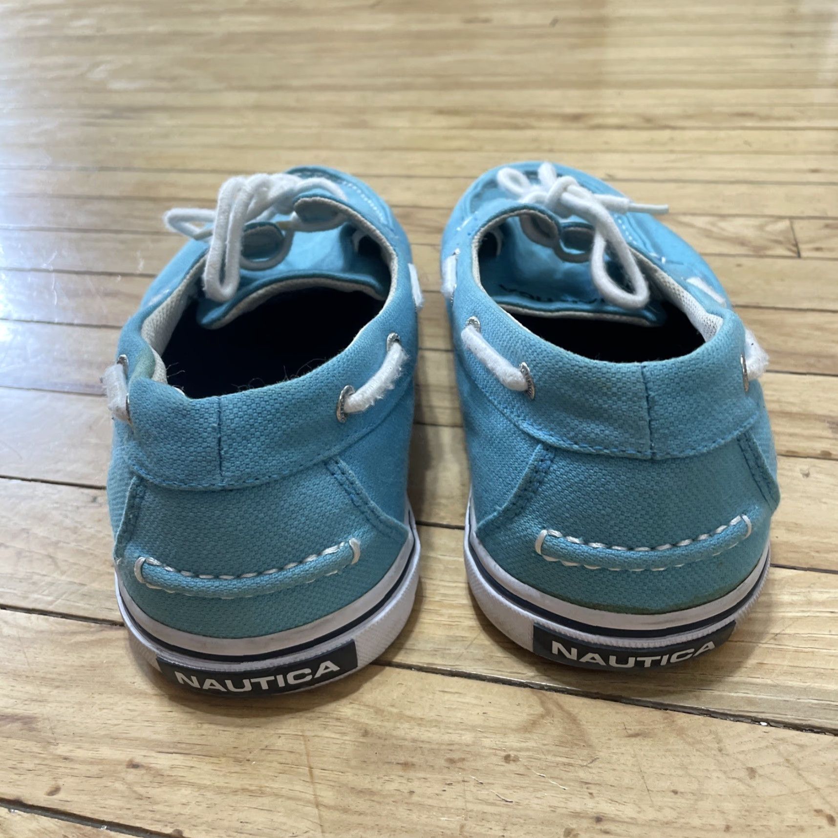 Nautica Nautica Top Sider Boat Shoes Men 13 Teal Blue Preppy Yacht Nautical Sail NM294R Size US L / EU 52-54 / 3 - 5 Thumbnail