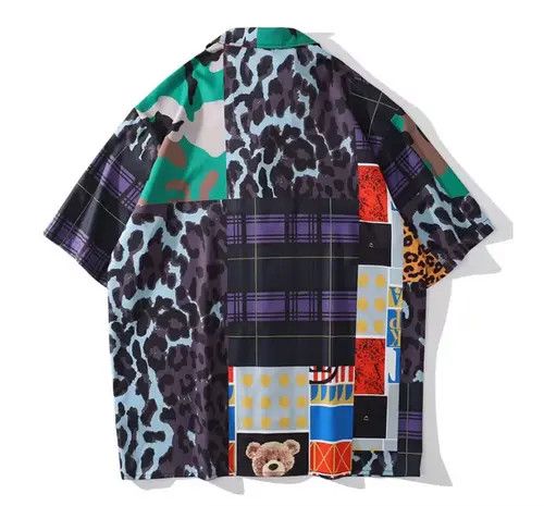 Japanese Brand Patchwork Leopard Shirt Size US XL / EU 56 / 4 - 2 Thumbnail