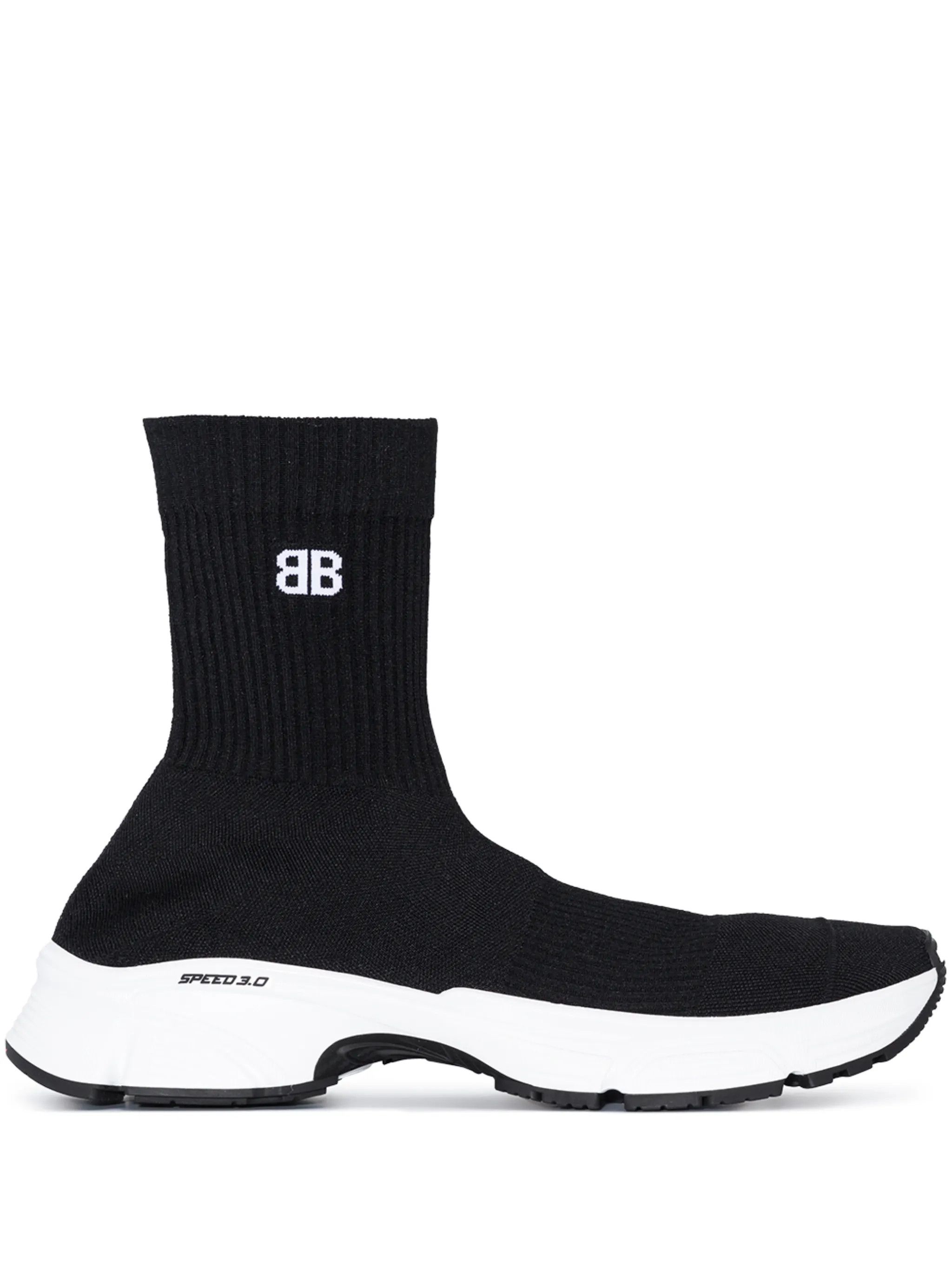 Balenciaga o1y0625 Hi-Top Sneakers in Black/White Size US 9 / IT 39 - 1 Thumbnail