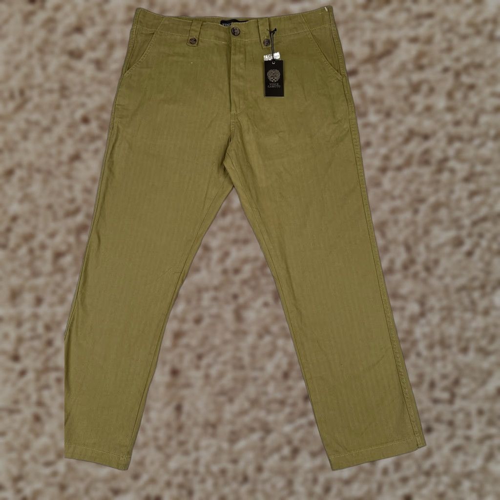 Vince Camuto Vince Camuto Pants Mens 36x30 Green Chino Flat Front Straight Leg Regular Waist 36 City Preppy Mens Size US 36 / EU 52 - 1 Thumbnail