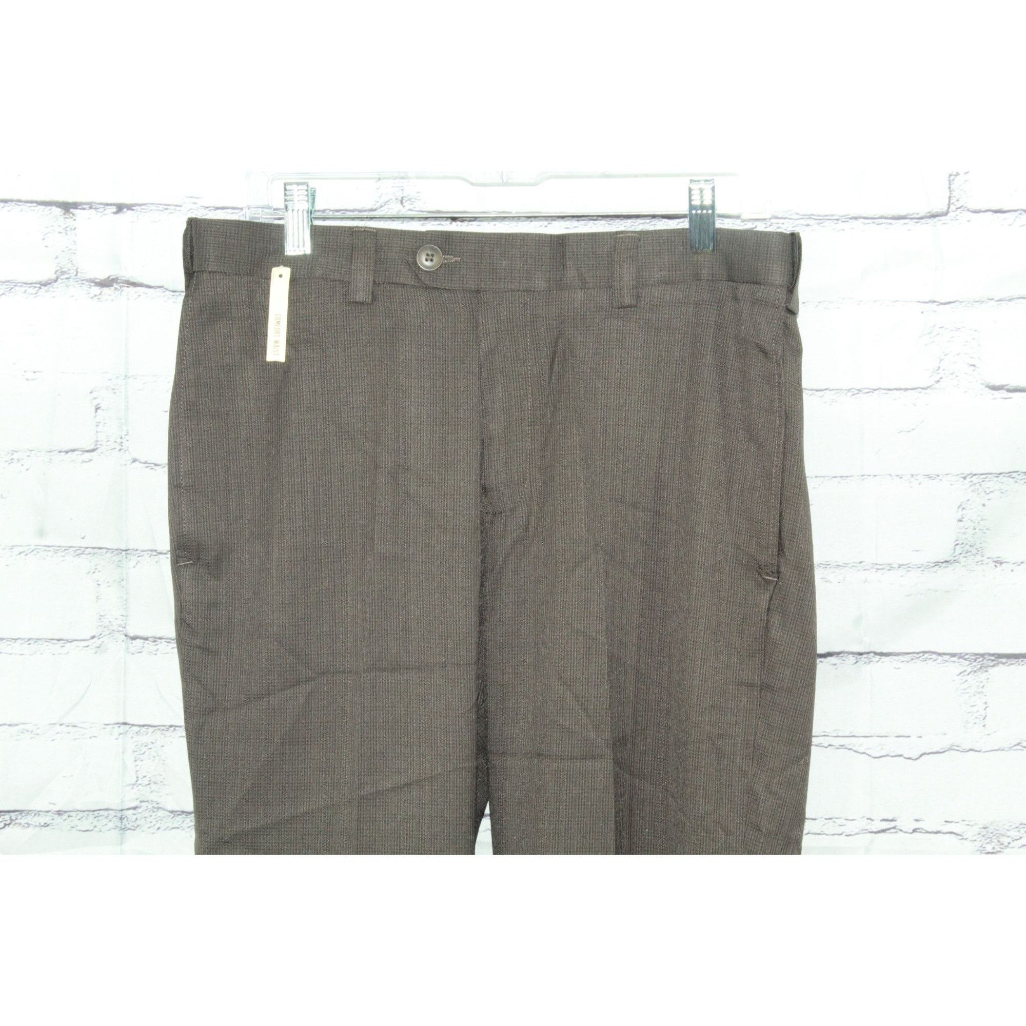 Haggar Haggar Men's Chocolate Plaid Eclo Slacks Size 32 Straight Size US 32 / EU 48 - 3 Thumbnail