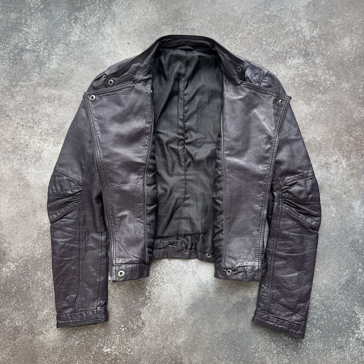 Hysteric Glamour Avant Garde Vintage Zip Details Biker Leather Jacket Size M / US 6-8 / IT 42-44 - 9 Thumbnail