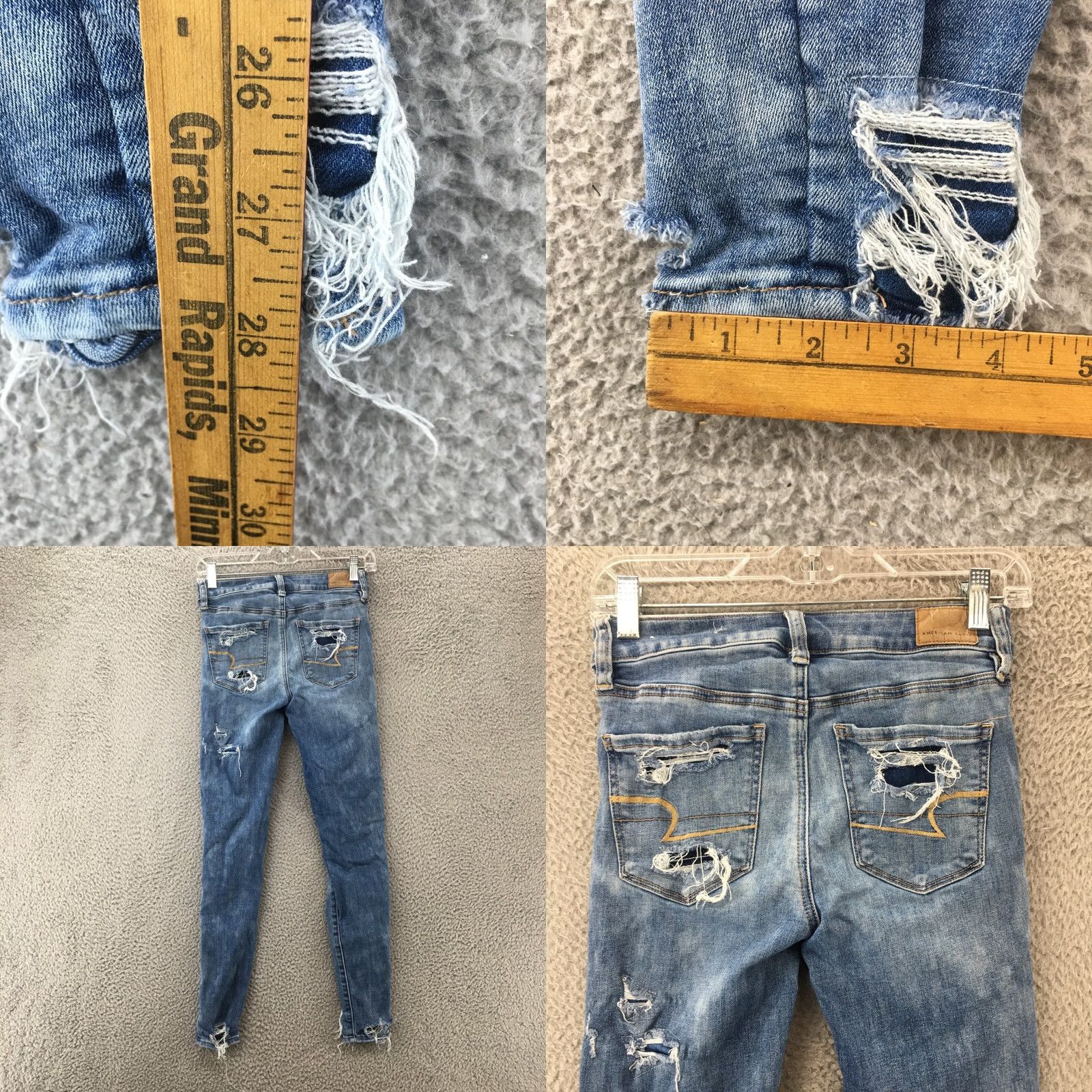 American Eagle Outfitters American Eagle Jeans Hi-Rise Jegging Womens Blue Denim Zip Fly Size 2 (27x28) Size 26" / US 2 / IT 38 - 8 Thumbnail