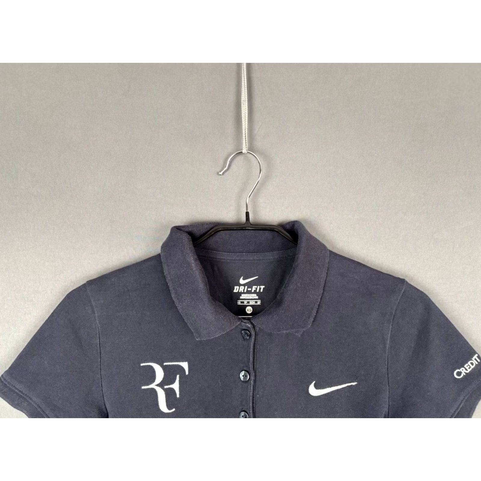 Nike Nike Shirt Womens XS Black Roger Federer Tennis Polo Size Button Dri Fit Size XS / US 0-2 / IT 36-38 - 6 Thumbnail