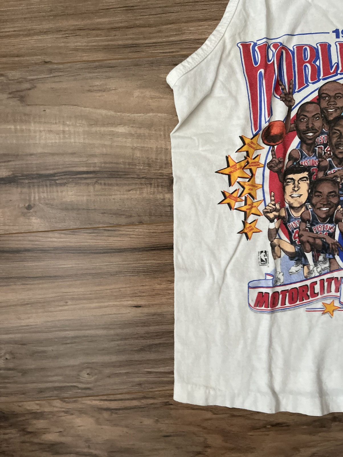 Salem Sportswear × Vintage 1989 Detroit Pistons Bad Boys Caricature Tank Top Shirt Size US S / EU 44-46 / 1 - 2 Thumbnail
