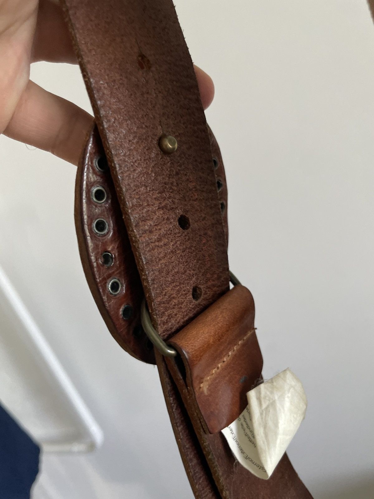 Leather Vintage Leather belt Size 32 - 7 Thumbnail