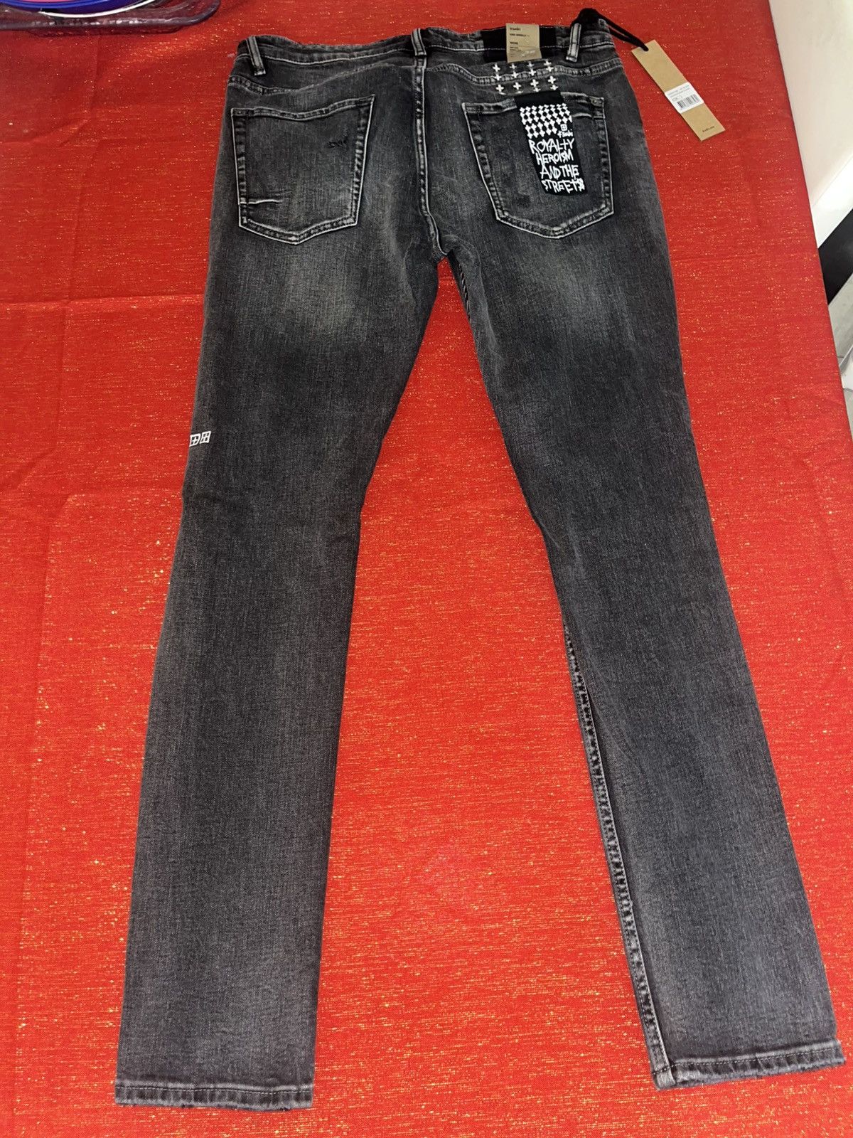 Ksubi Ksubi Van Winkle Distressed Embroidered Jeans Sz 36 Size US 36 / EU 52 - 17 Thumbnail