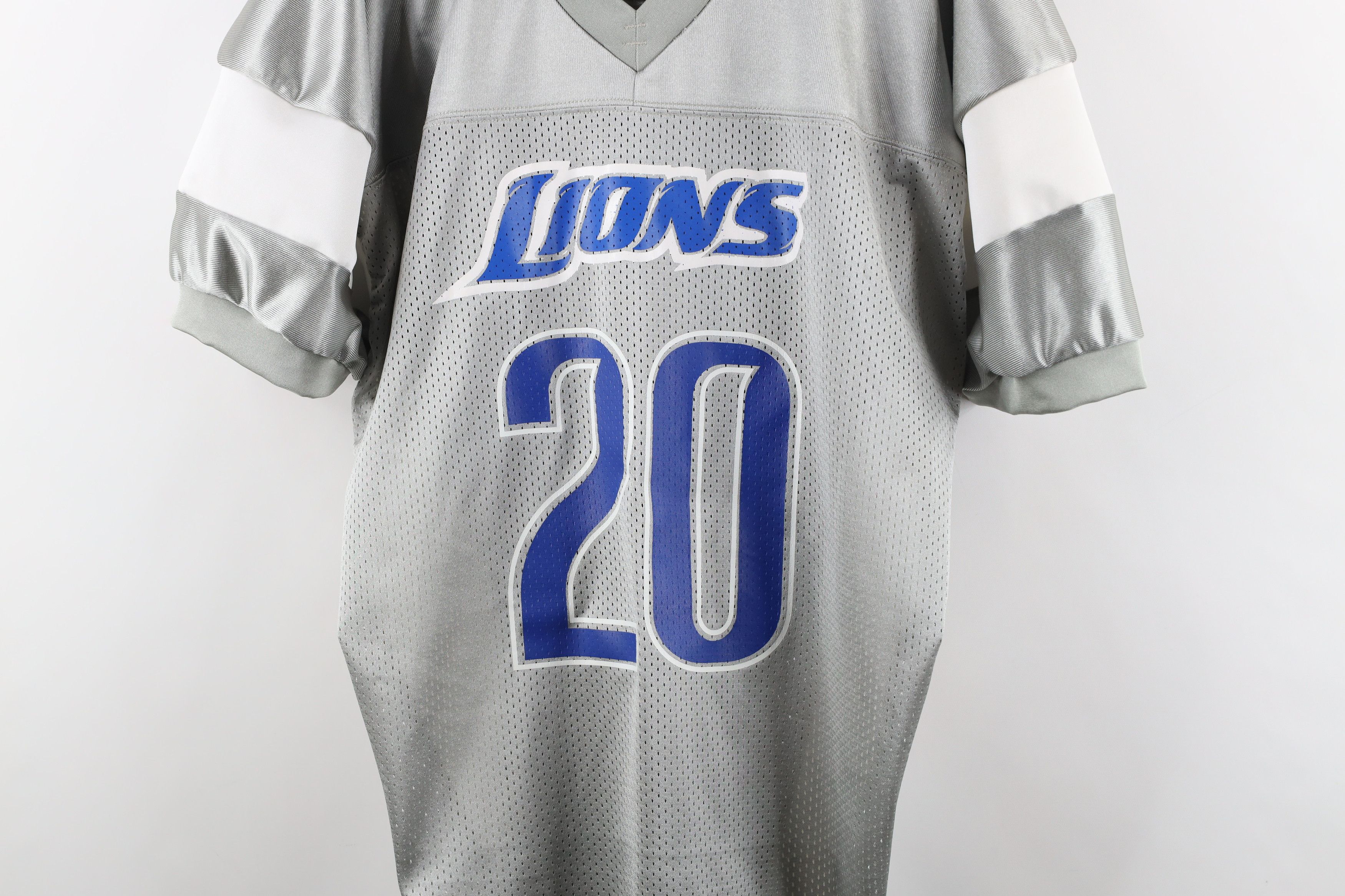 Vintage Vintage 90s Sanders Detroit Lions Football Jersey Silver #20 Size US XL / EU 56 / 4 - 3 Thumbnail