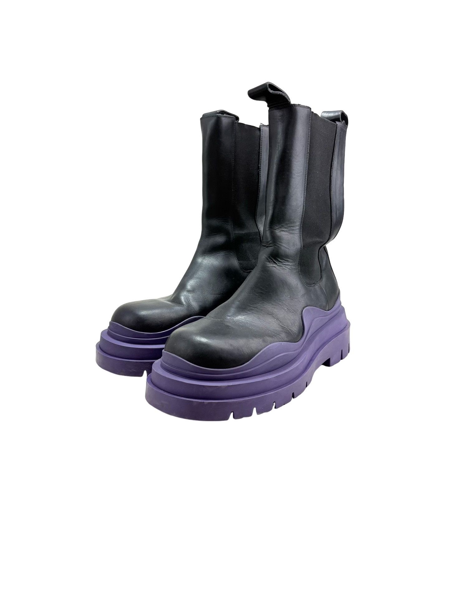 Bottega Veneta Bottega Veneta Tire Purple Sole Boots 38 Size US 8 / IT 38 - 1 Thumbnail