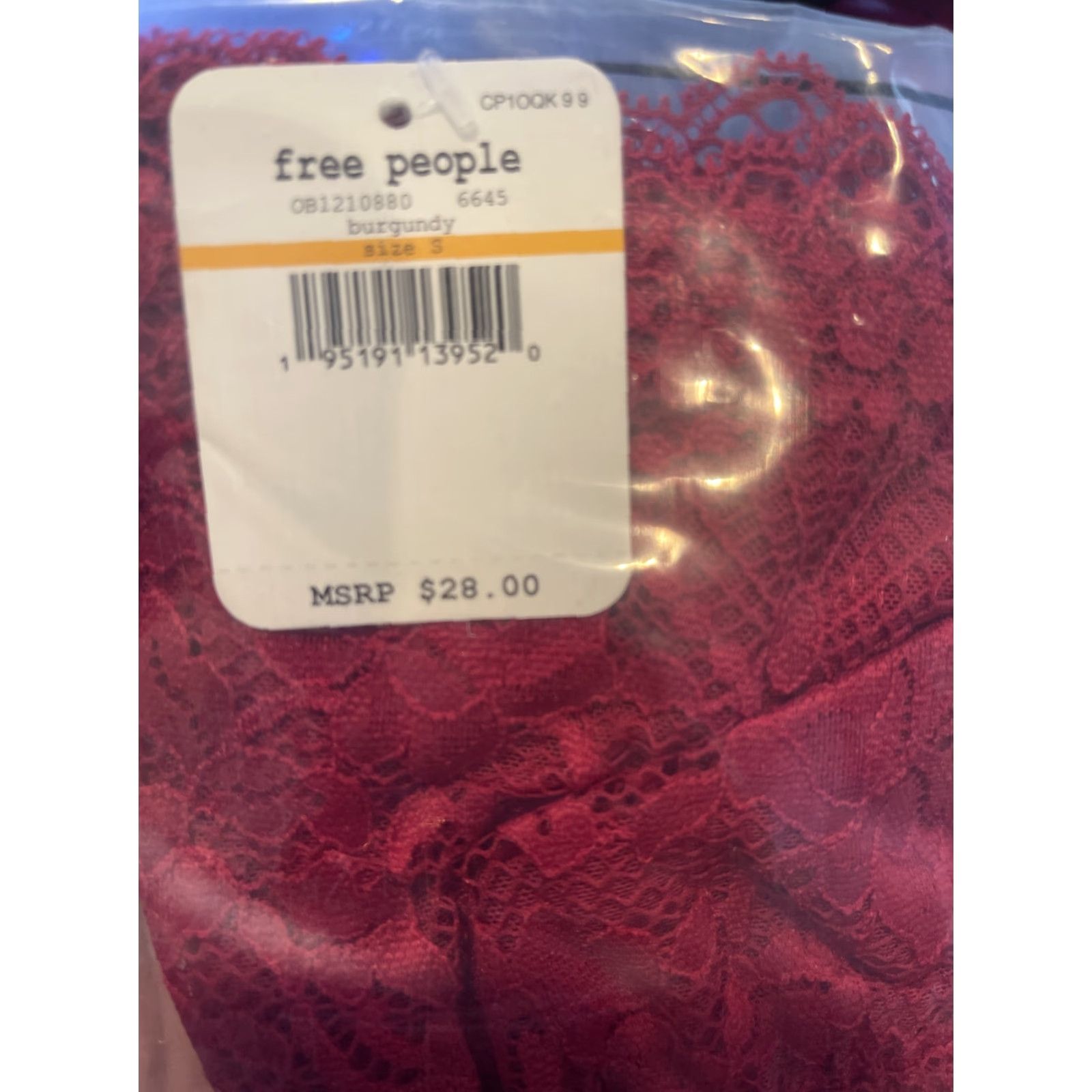 Free People VINTAGE Free People Bandeau Bra Women's Small Red Lace Stretch Strapless Underwire-Free Opague 90s Size ONE SIZE - 3 Thumbnail