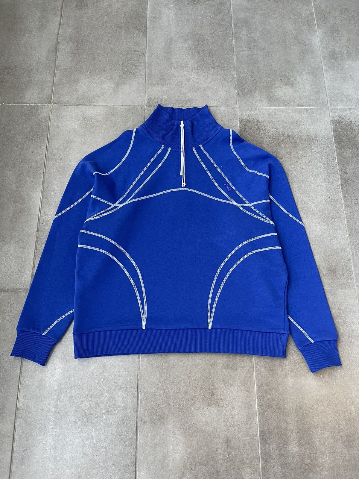 Saul Nash !DS! SS23 Saul Nash Electric Blue Overlock Stitch Sweatshirt Size US M / EU 48-50 / 2 - 6 Thumbnail