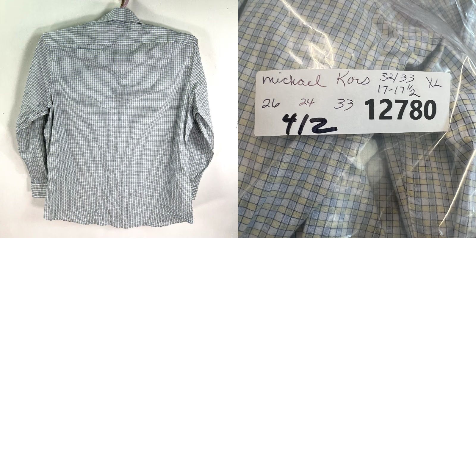 Michael Kors VINTAGE Michael Kors Slim Fit Striped Button-Up Shirt Mens XL Blue Cotton 2010s Classic Size US XL / EU 56 / 4 - 8 Thumbnail