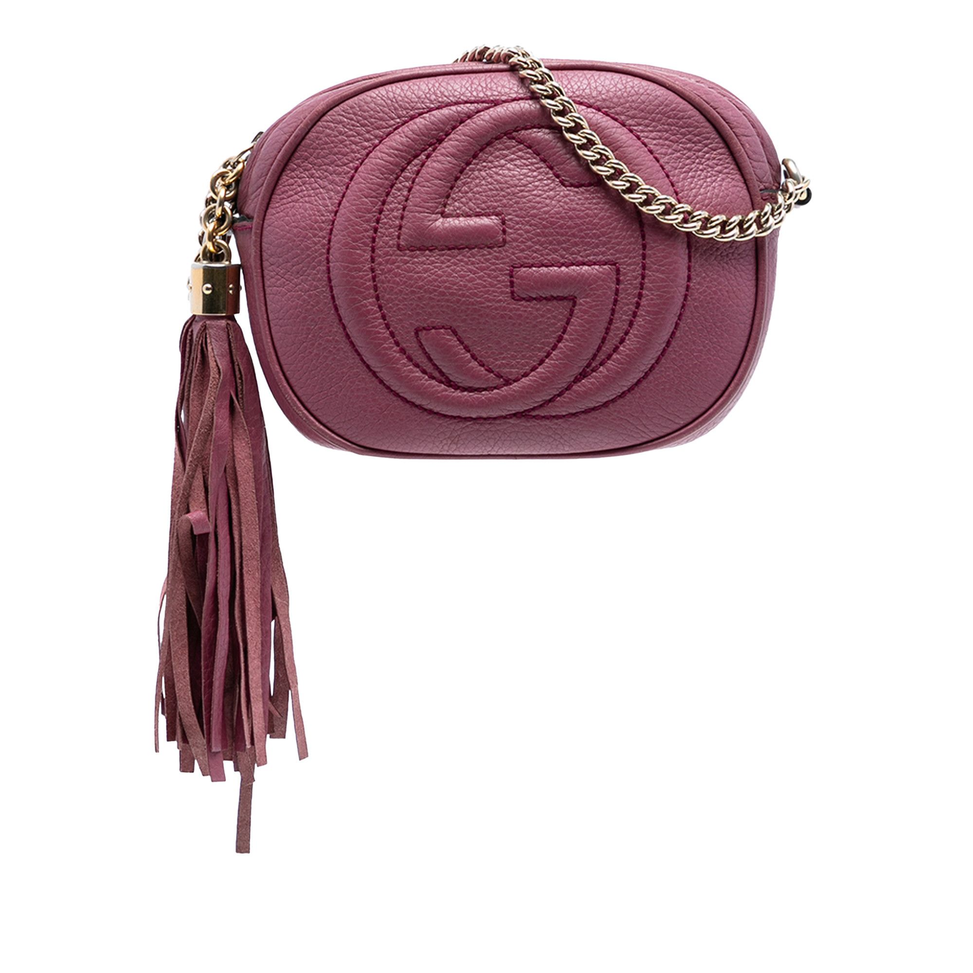 Gucci Gucci Mini Pebbled Calfskin Soho Chain Crossbody Size ONE SIZE - 1 Thumbnail