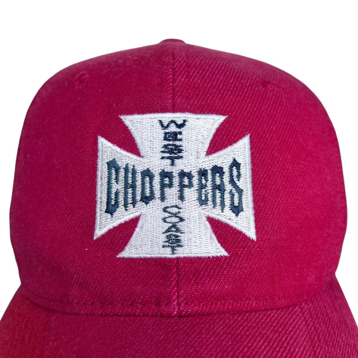 West Coast Choppers Vintage 1990s West Coast Choppers Jesse James Red Snapback Size ONE SIZE - 5 Thumbnail