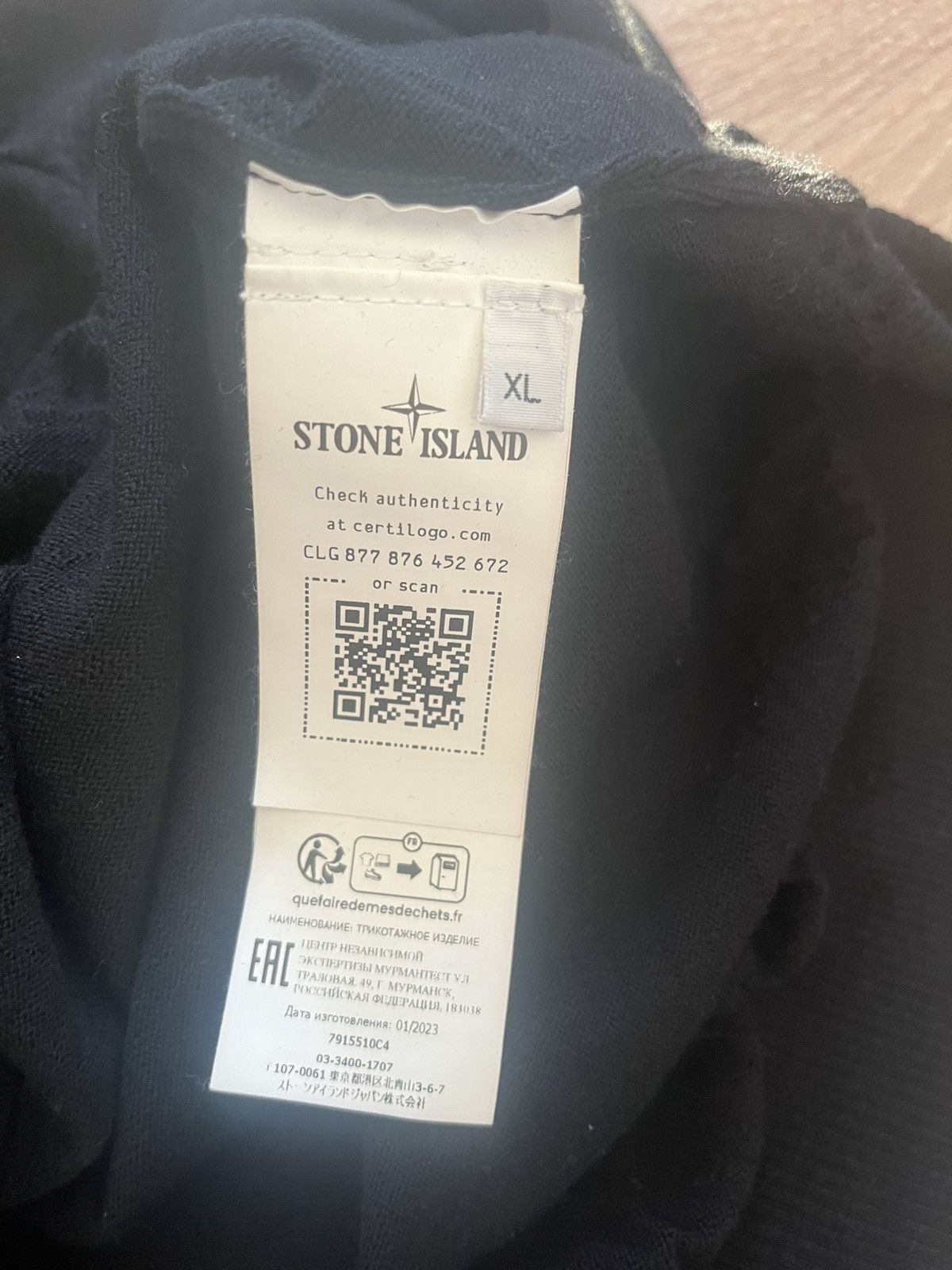 Stone Island Stone island cropped sweater black designer fashion luxury Size US M / EU 48-50 / 2 - 6 Thumbnail