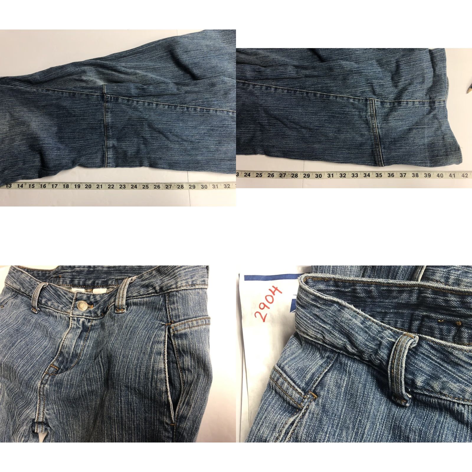 Vintage J. Galt Jeans Womens Flared Legs Y2k Size S Small 99% Cotton 1% Elastan Blue Wide-Leg Jeans Womens Size 28" / US 6 / IT 42 - 8 Thumbnail