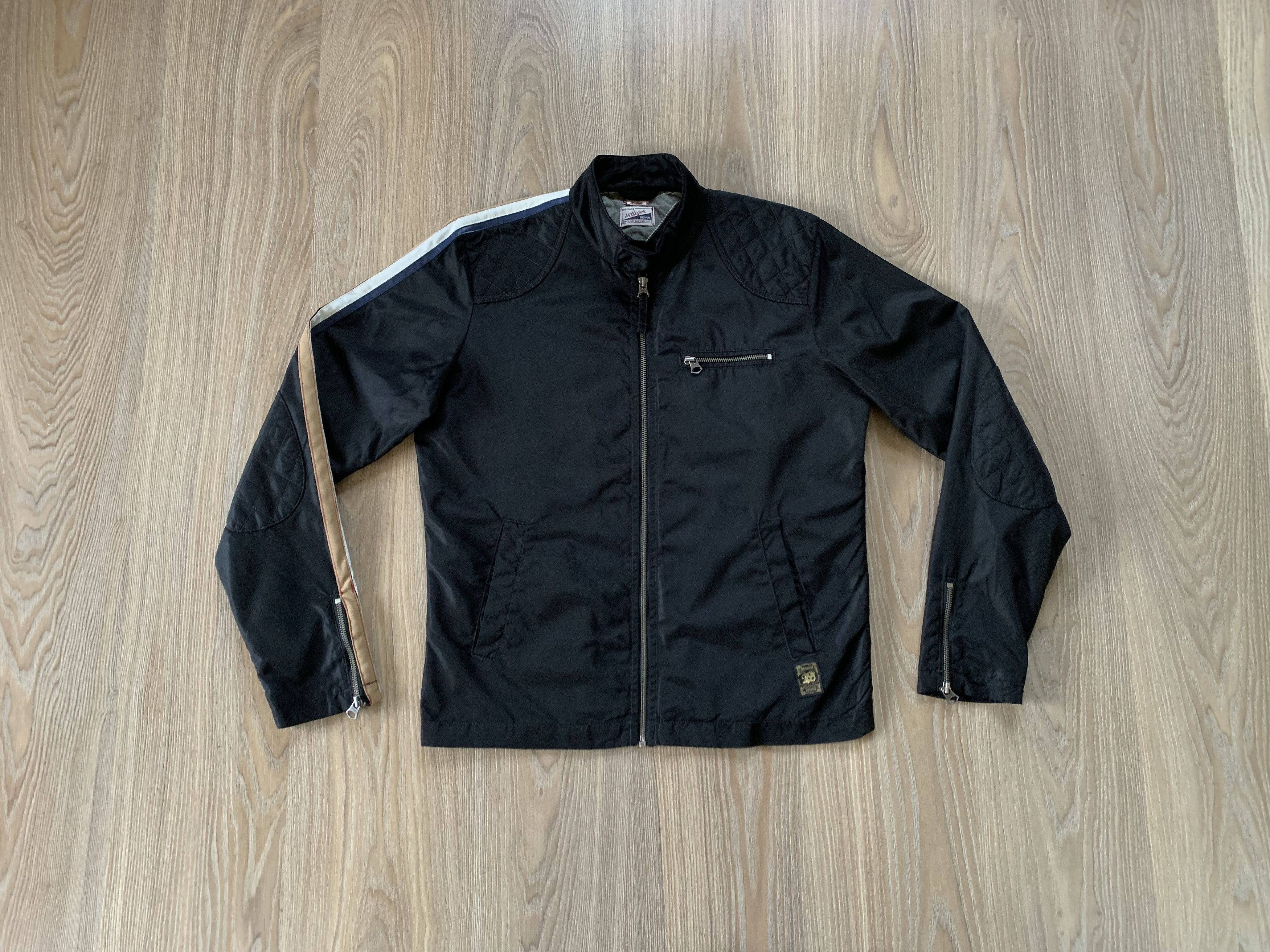 Tommy Hilfiger × Vintage Tommy Hilfiger Denim Black Zip Windbreaker Jacket Size US M / EU 48-50 / 2 - 11 Thumbnail
