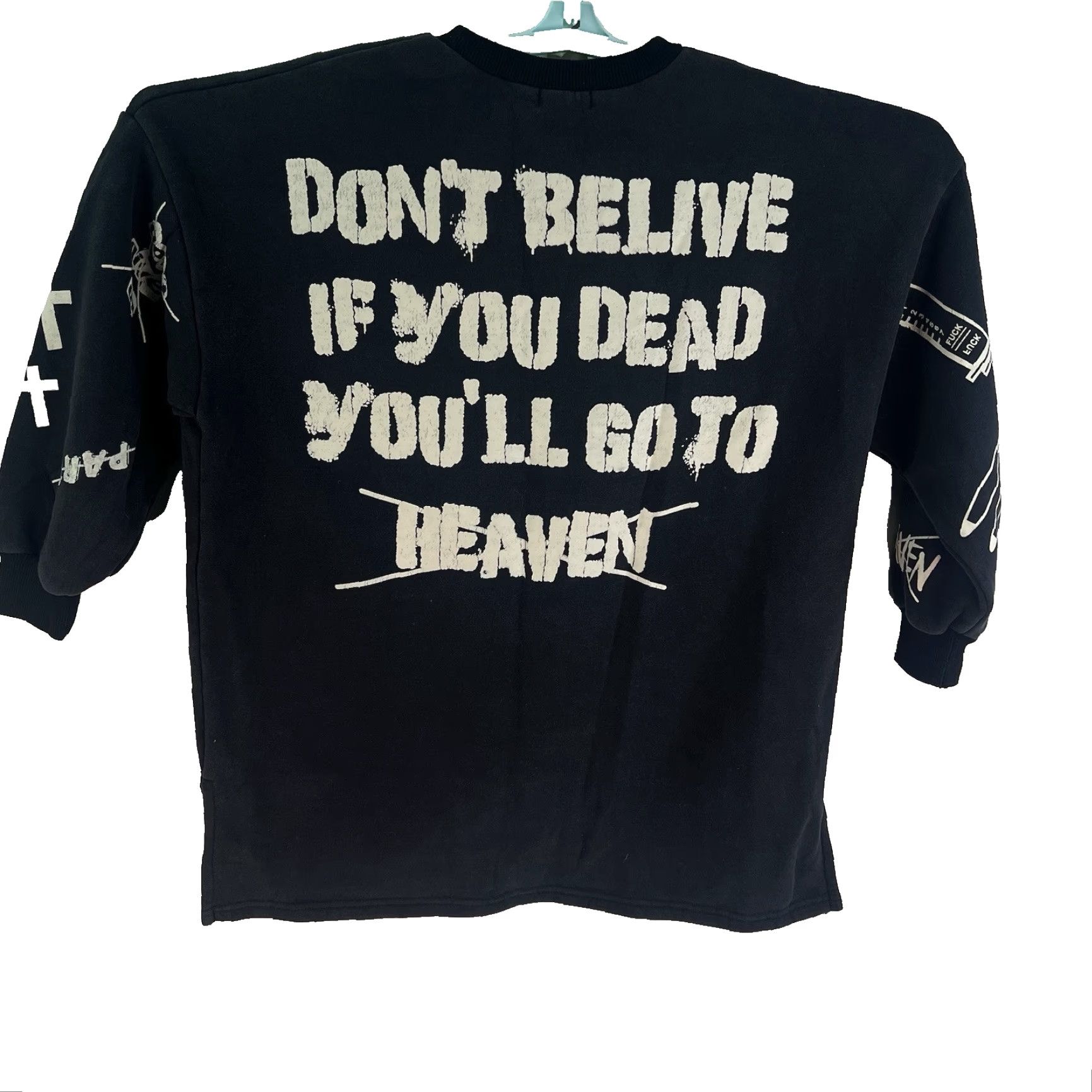 Scotch & Soda VINTAGE Scotch & Soda Gothic Satan Sweatshirt Women Size L Black Graphic 3/4 Sleeve Pullover Size L / US 10 / IT 46 - 2 Thumbnail