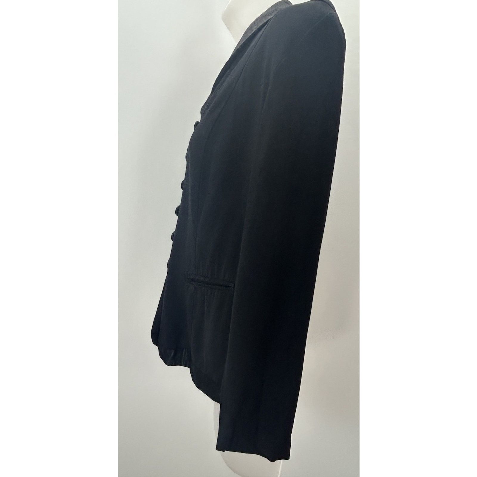 Other STUDIO I petite Black Blazer Top Sz 8 PM Black buttons Size M / US 6-8 / IT 42-44 - 6 Thumbnail