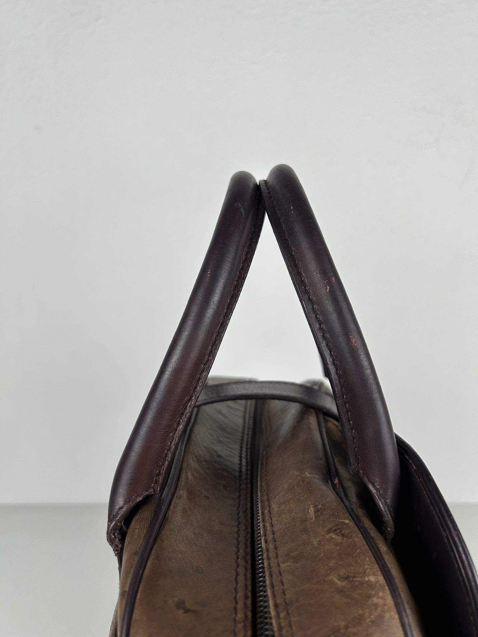 Dior 2000 Dior by John Galliano double saddle leather bowling bag Size ONE SIZE - 13 Thumbnail